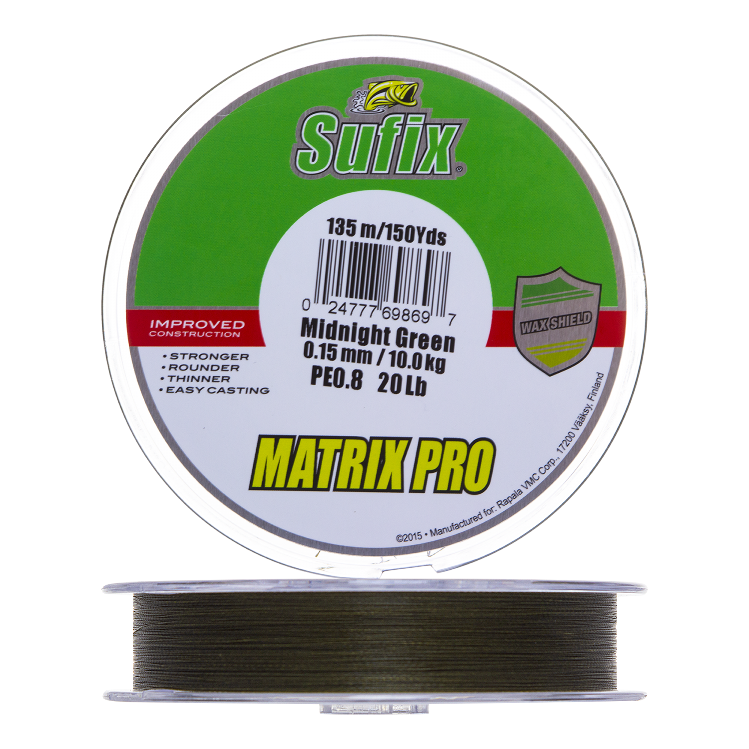 Шнур плетеный Sufix Matrix Pro 0,15мм 135м (midnight green)