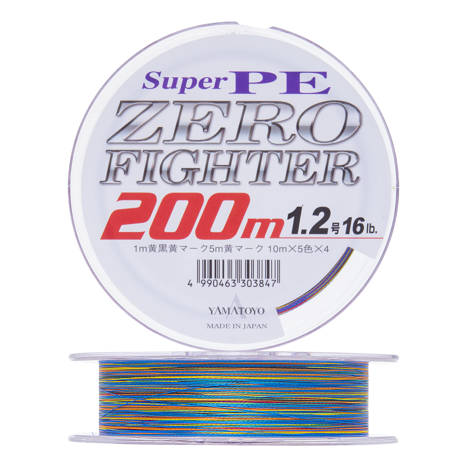 Шнур плетеный Yamatoyo Super PE Zero Fighter #1,2 200м (multicolor)