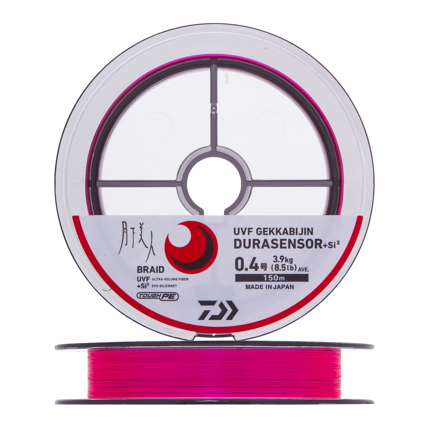 Шнур плетеный Daiwa UVF Gekkabijin DuraSensor +Si2 #0,4 0,104мм 150м (sakura pink)