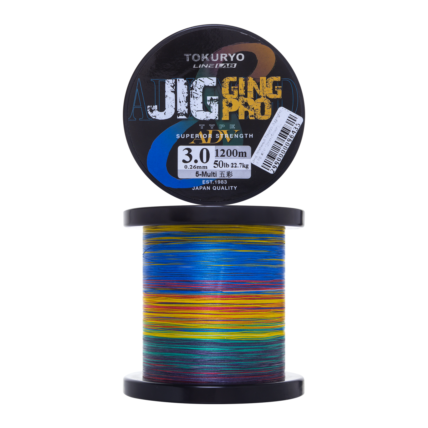 цена Шнур плетеный Tokuryo JiggingPro X8 PE #3,0 0,26мм 1200м (5color)