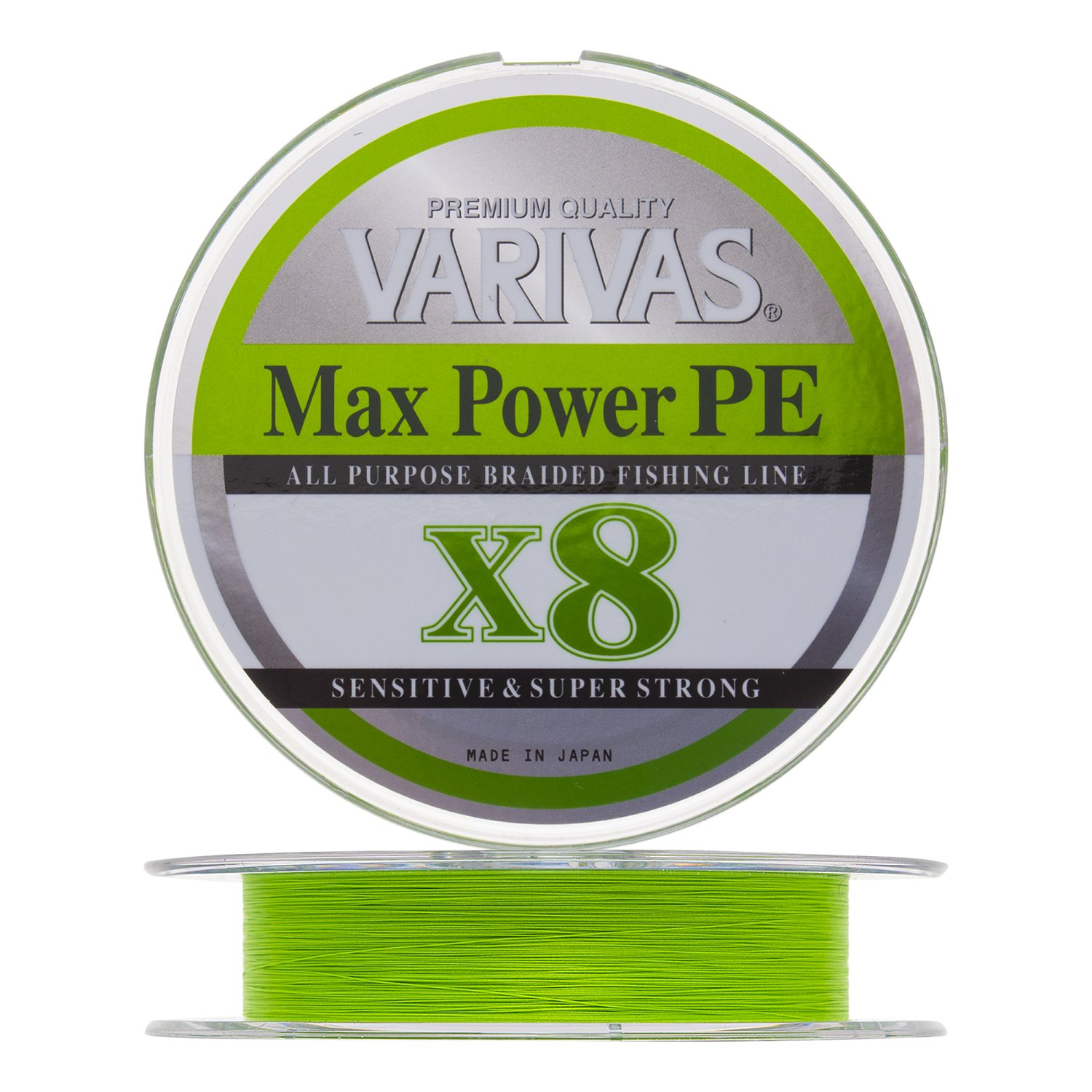 Шнур плетеный Varivas Max Power PE X8 #1,0 0,165мм 200м (lime green)