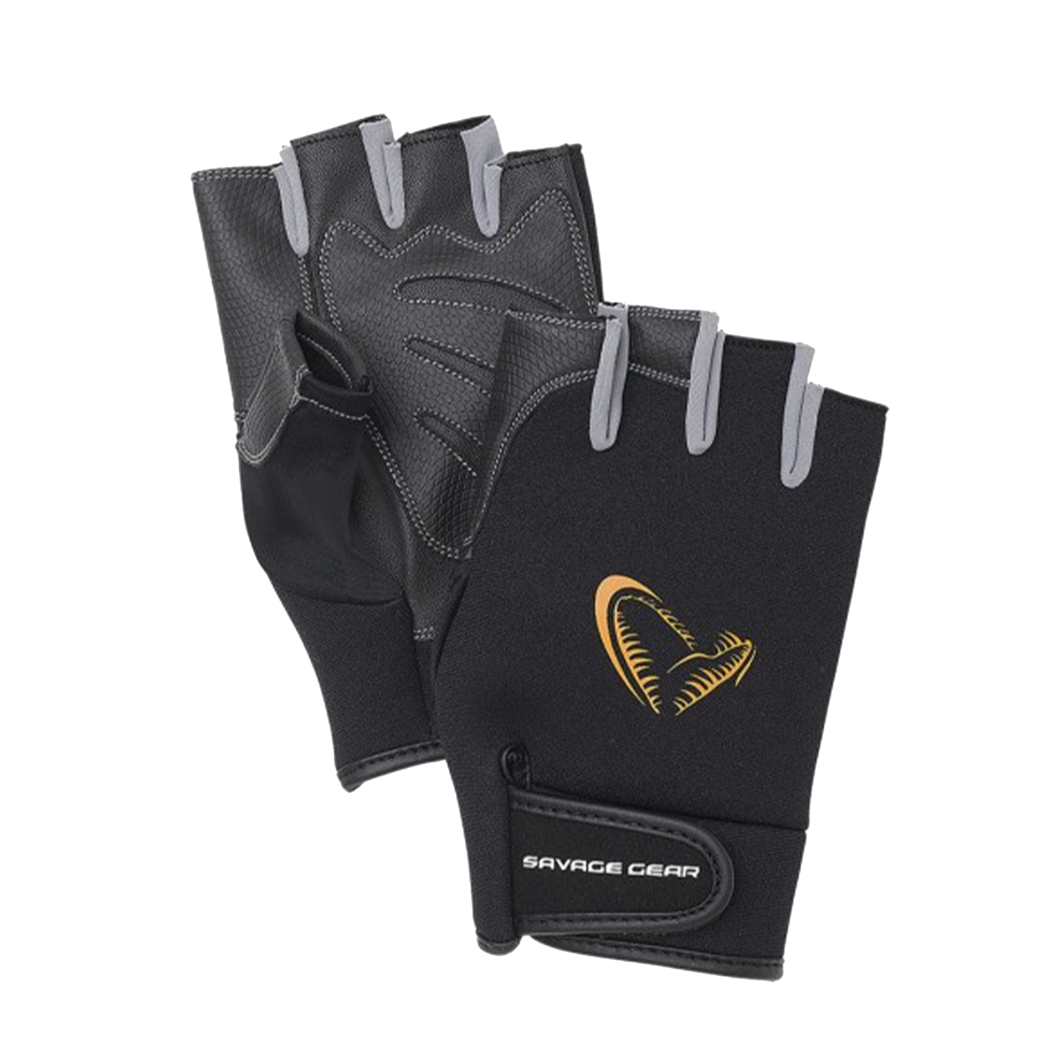 Перчатки Savage Gear Neoprene Half Finger M black