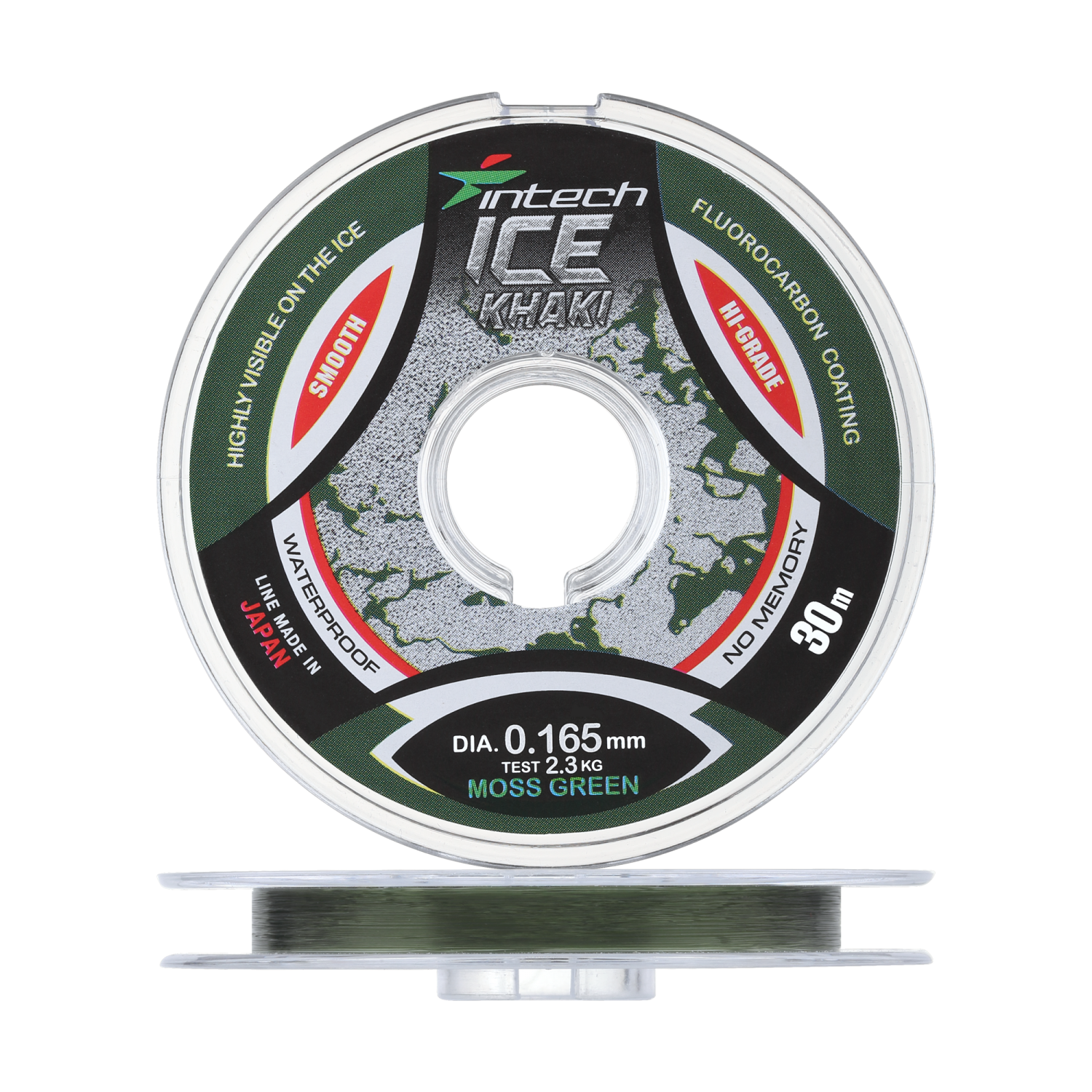 леска intech ice khaki кр коричн 0 165 30м Леска монофильная Intech Ice Khaki 0,165мм 30м (moss green)