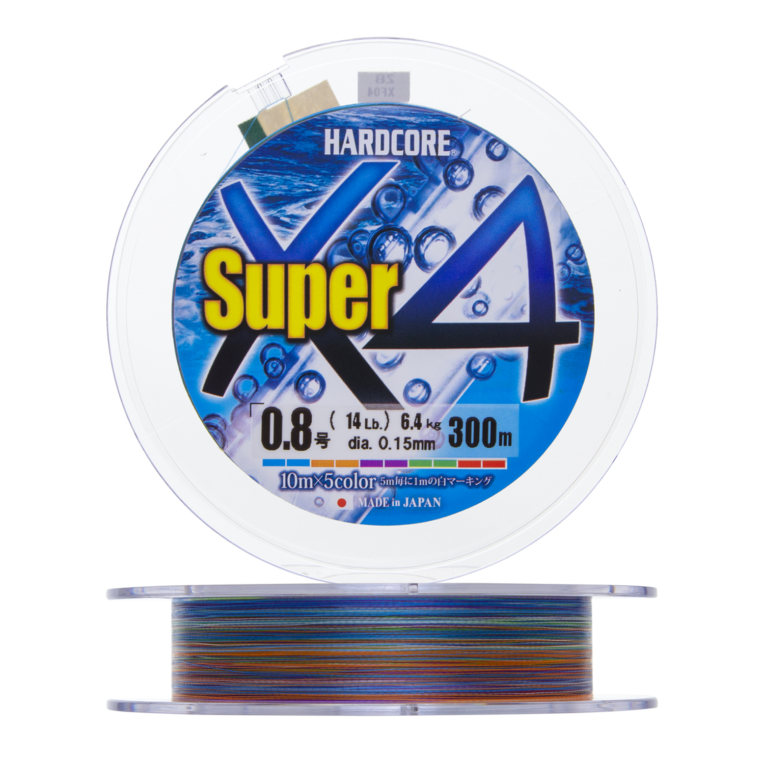 цена Шнур плетеный Duel Hardcore PE X4 Super #0,8 0,15мм 300м (5color)