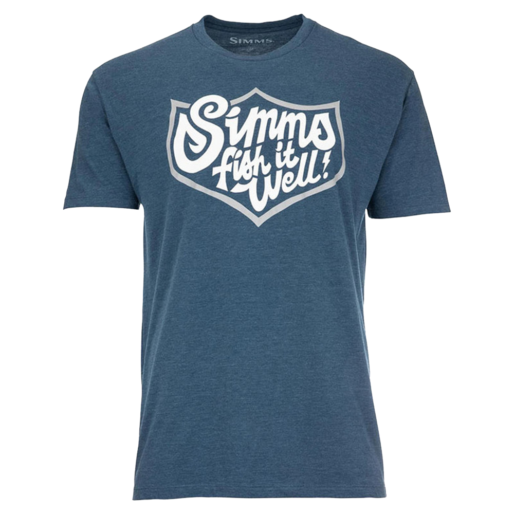 Футболка Simms Fish It Well Badge T-Shirt M Sailor Blue Heather