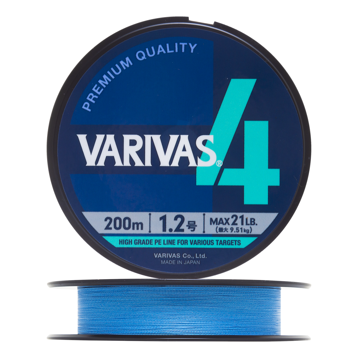 Шнур плетеный Varivas X4 #1,2 0,185мм 200м (water blue)
