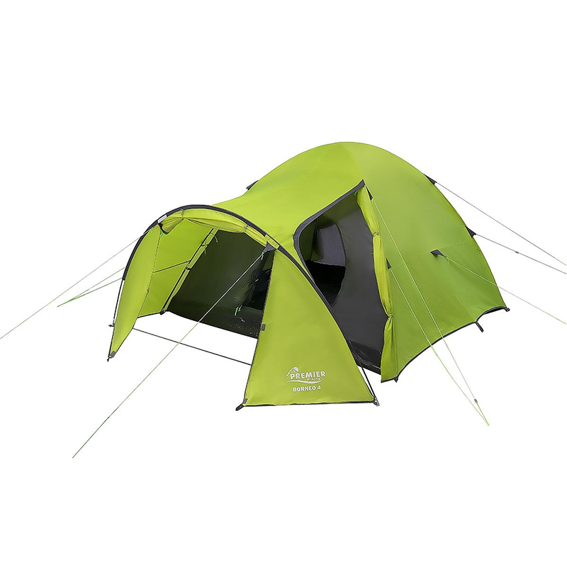 Палатка Premier Borneo-4 зеленая палатка borneo 6 g зеленая pr b 6 g premier fishing