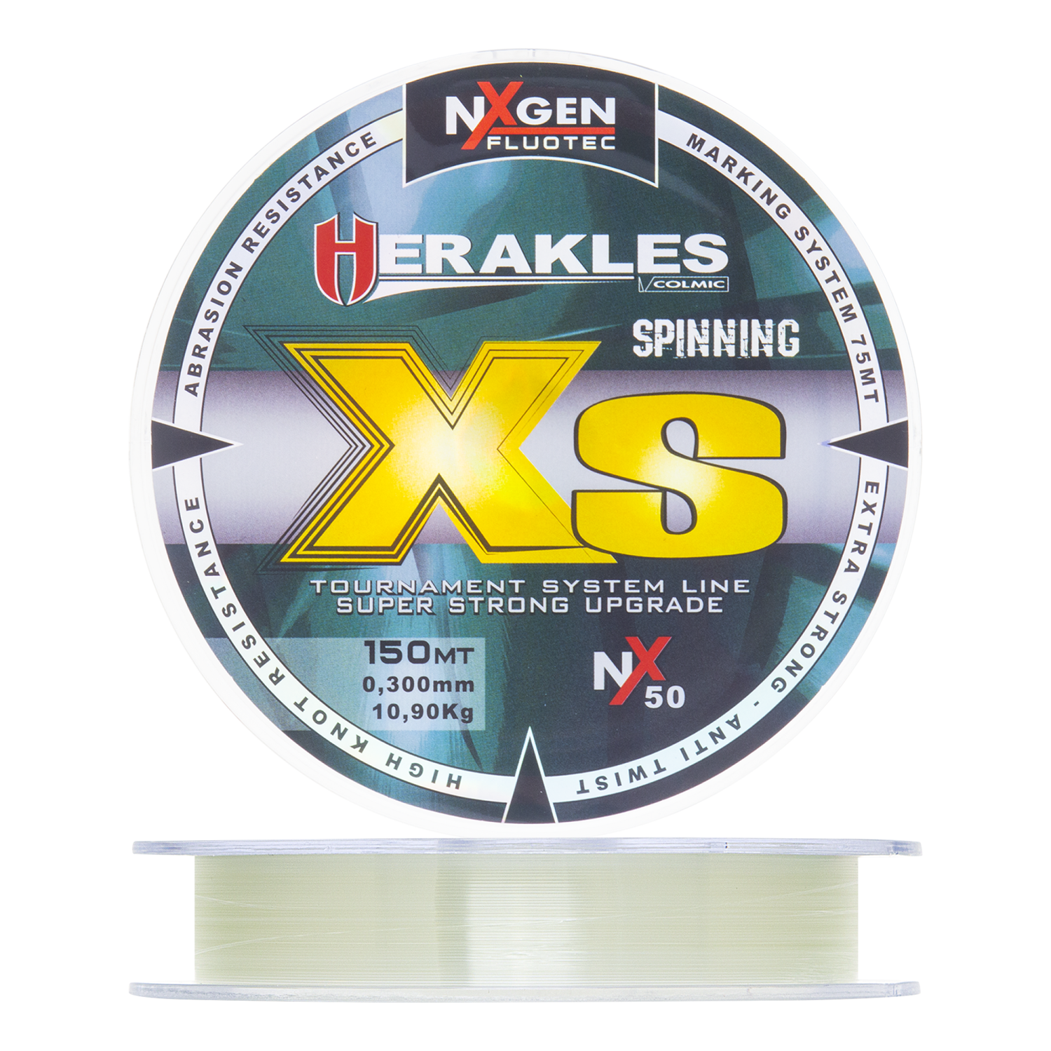 club herakles hotel Леска монофильная Colmic Herakles XS Spinning 0,30мм 150м (light green)