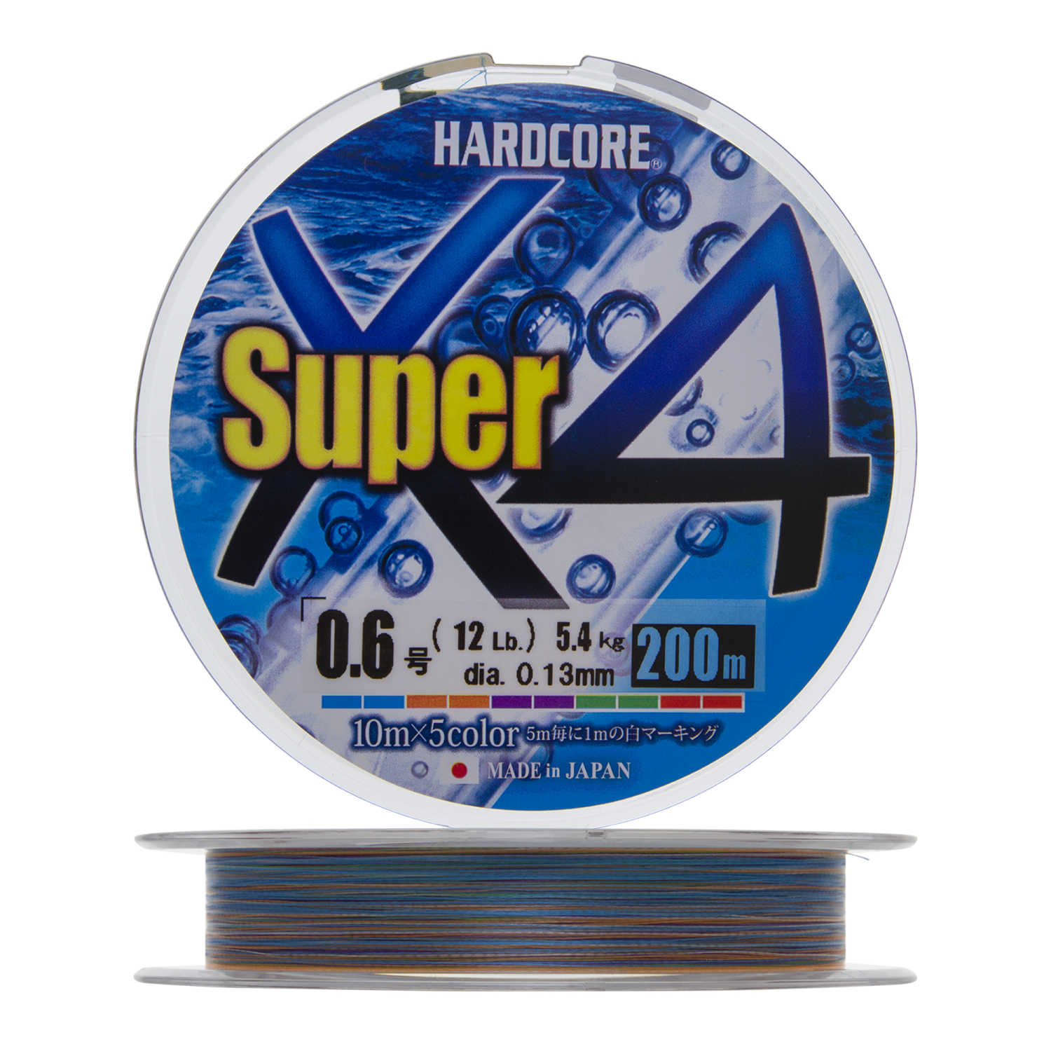 цена Шнур плетеный Duel Hardcore PE X4 Super #0,6 0,13мм 200м (5color)