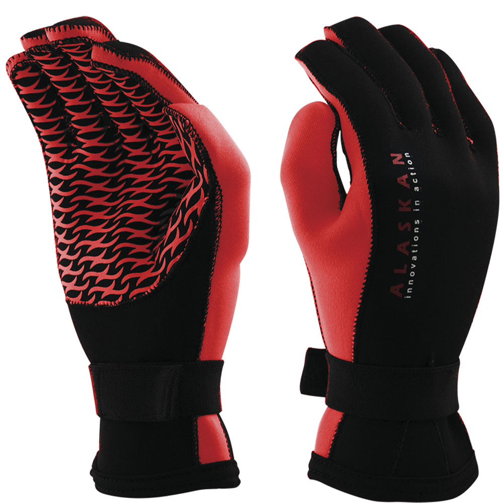 Перчатки неопреновые Alaskan L красный/черный перчатки неопреновые alaskan ice water черные l 22 23 см