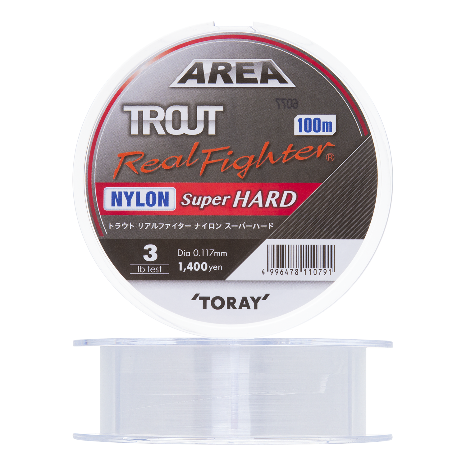 Леска монофильная Toray Trout Real Fighter Nylon Super Hard #0,5 100м (clear)