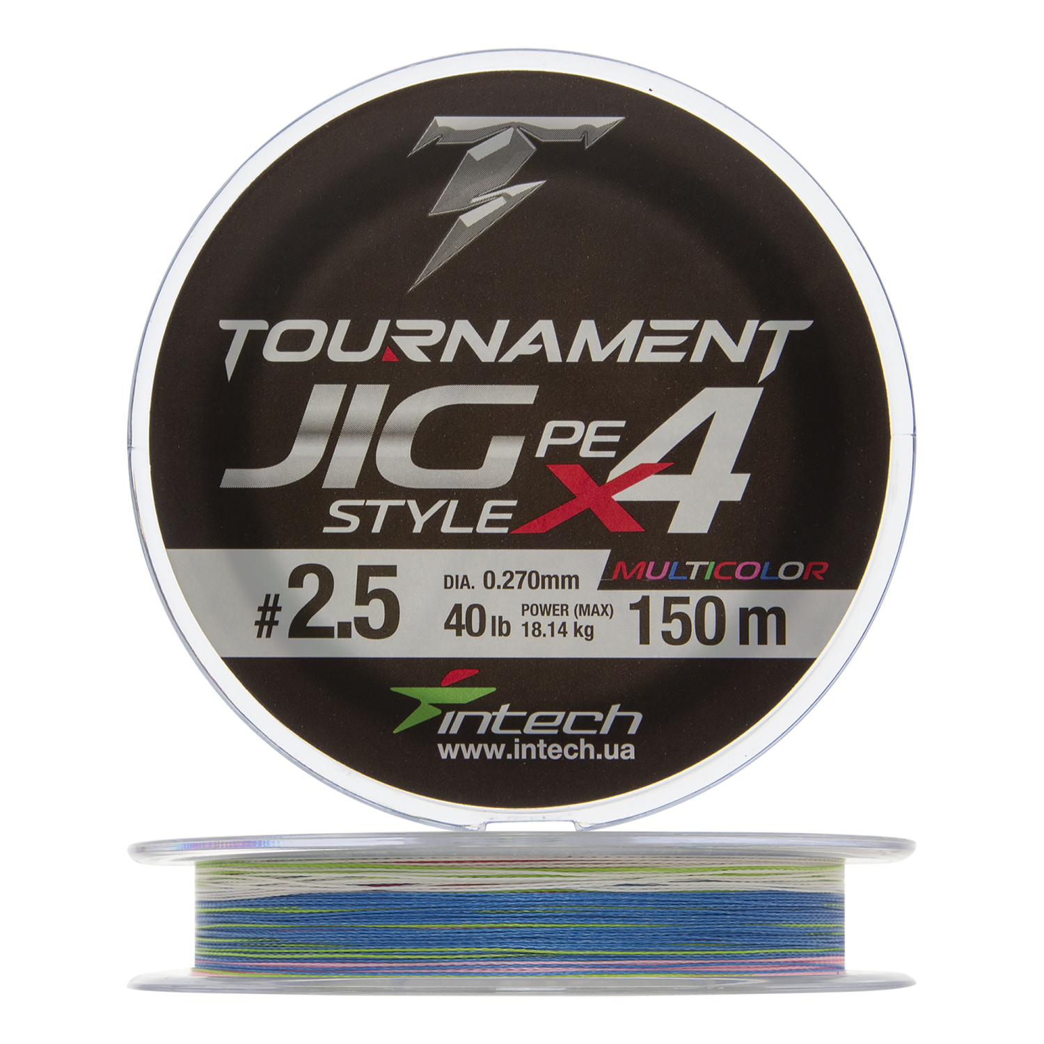 Шнур плетеный Intech Tournament Jig Style PE X4 #2,5 0,270мм 150м (multicolor)