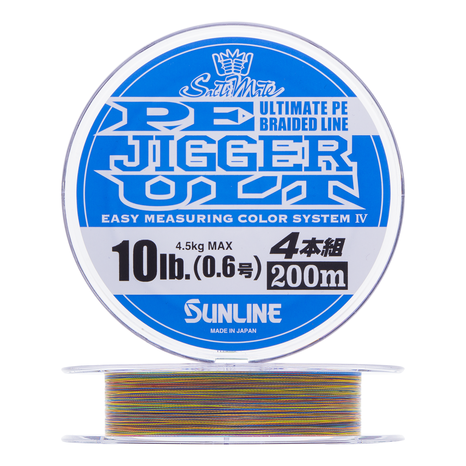 Шнур плетеный Sunline PE Jigger Ult 4 braid #0,6 0,128мм 200м (multicolor)