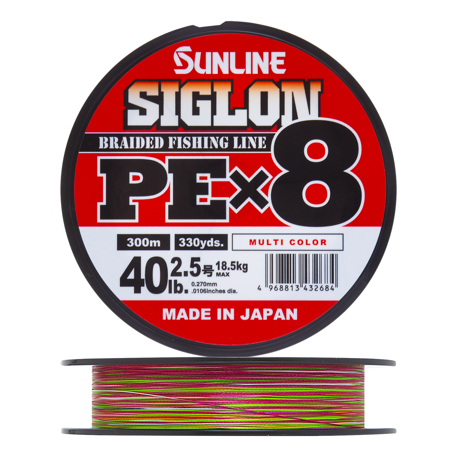 Шнур плетеный Sunline Siglon PE X8 #2,5 0,270мм 300м (multicolor)