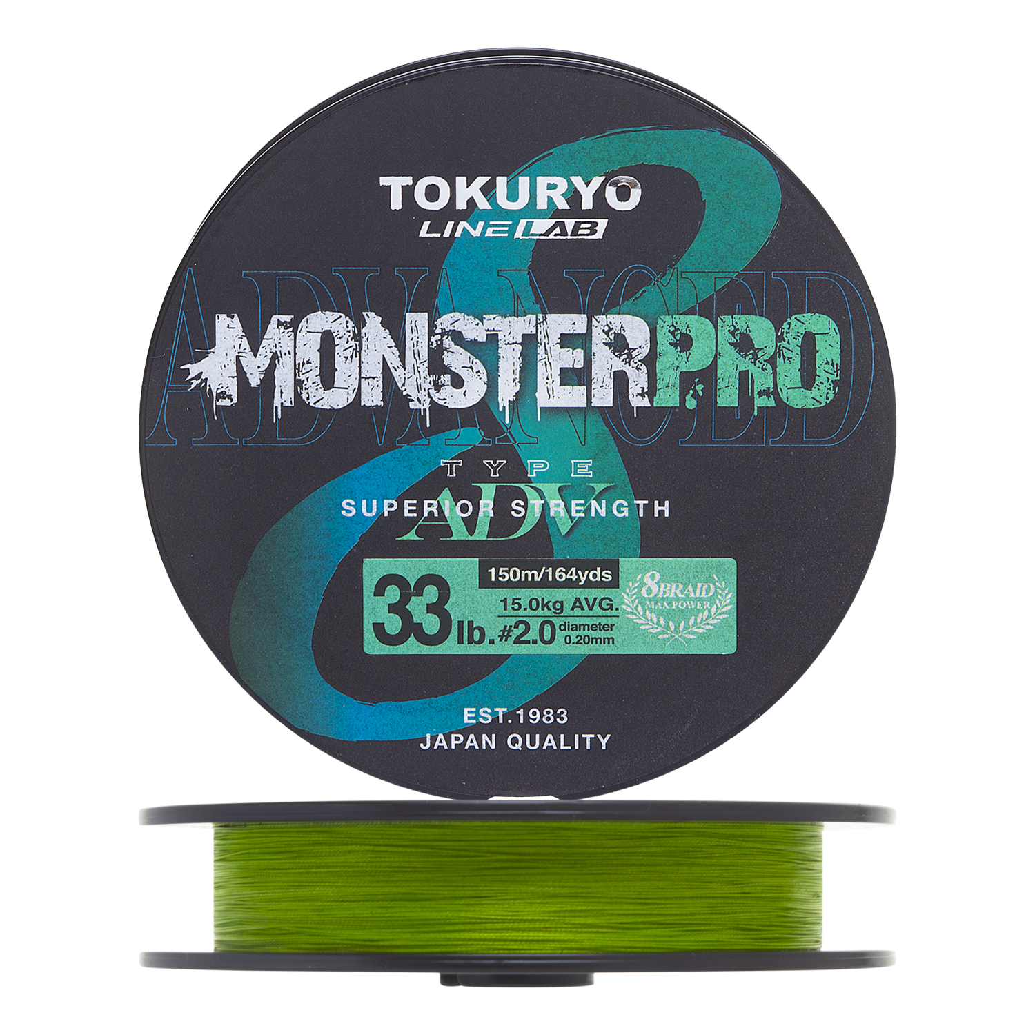 Шнур плетеный Tokuryo MonsterPro X8 PE #2,0 0,20мм 150м (light green)