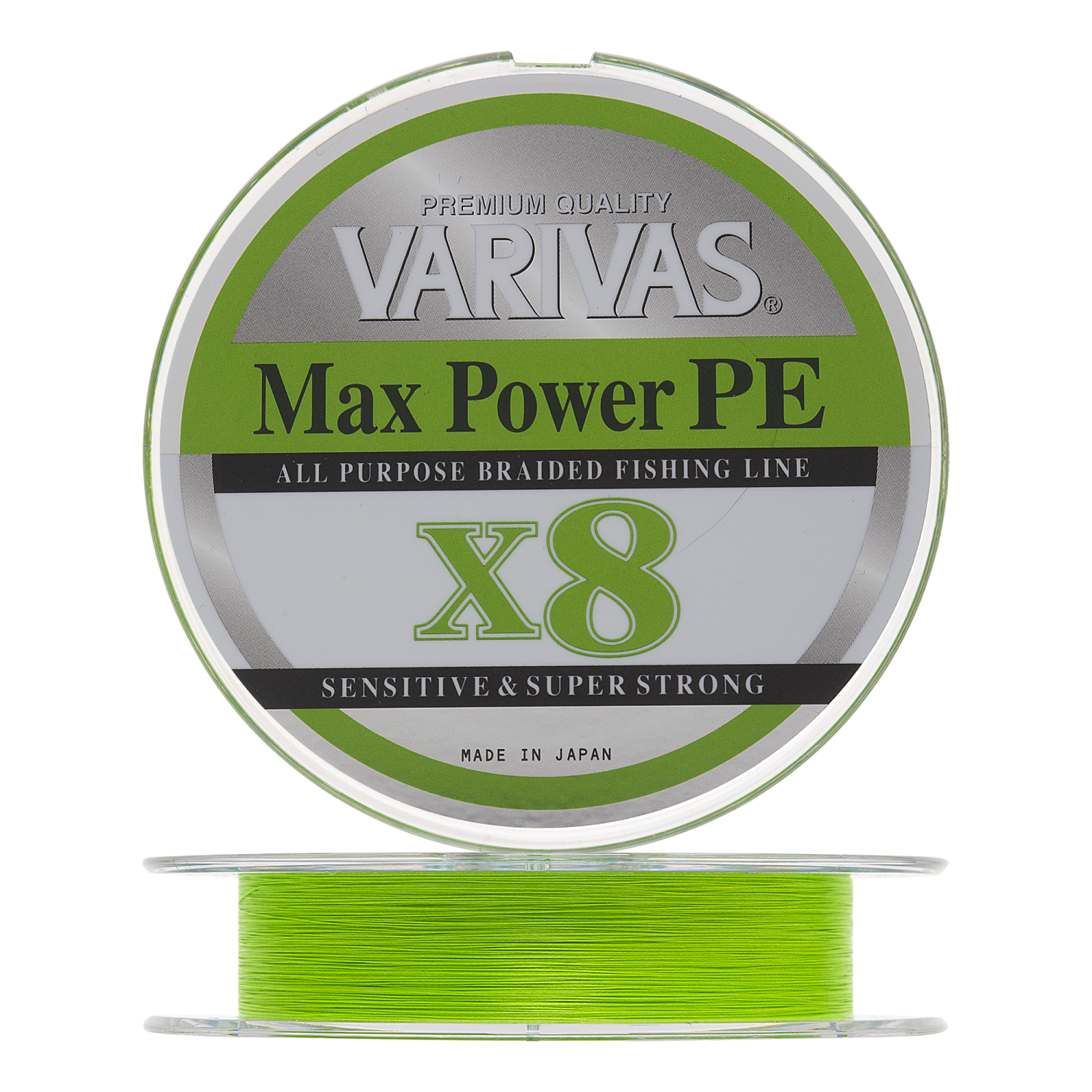 Шнур плетеный Varivas Max Power PE X8 #1,2 0,185мм 200м (lime green)