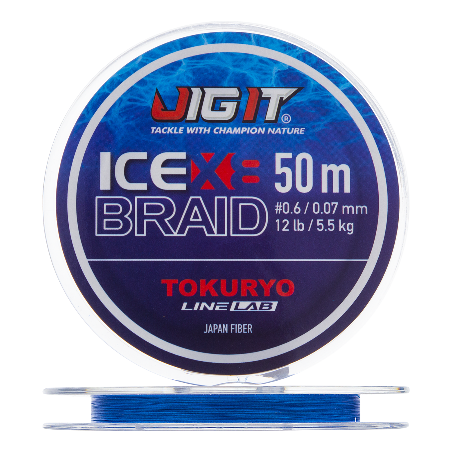 Шнур плетеный Jig It x Tokuryo Ice Braid X8 #0,6 0,07мм 50м (blue)