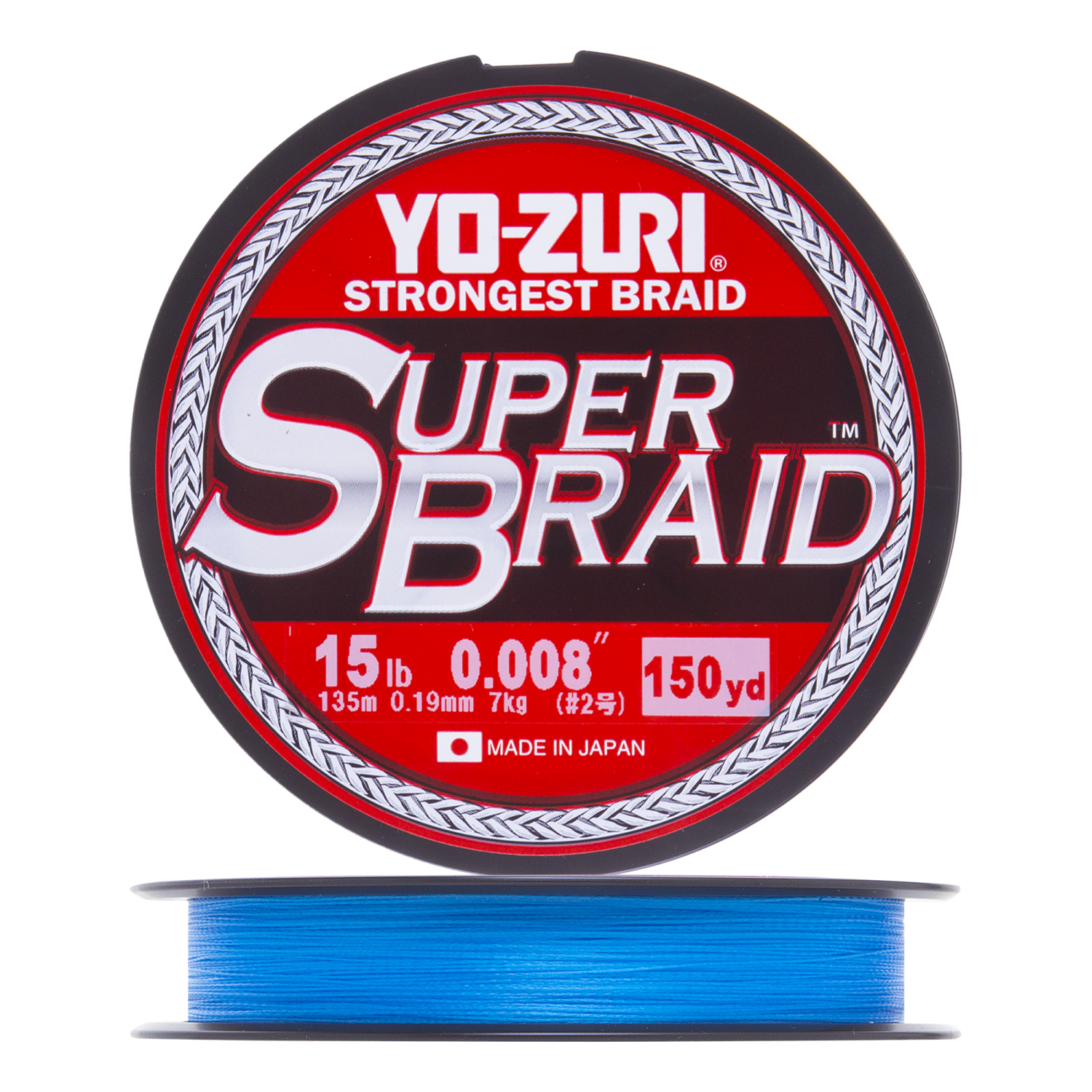 Шнур плетеный Yo-Zuri PE Superbraid 15Lb 0,19мм 135м (blue)