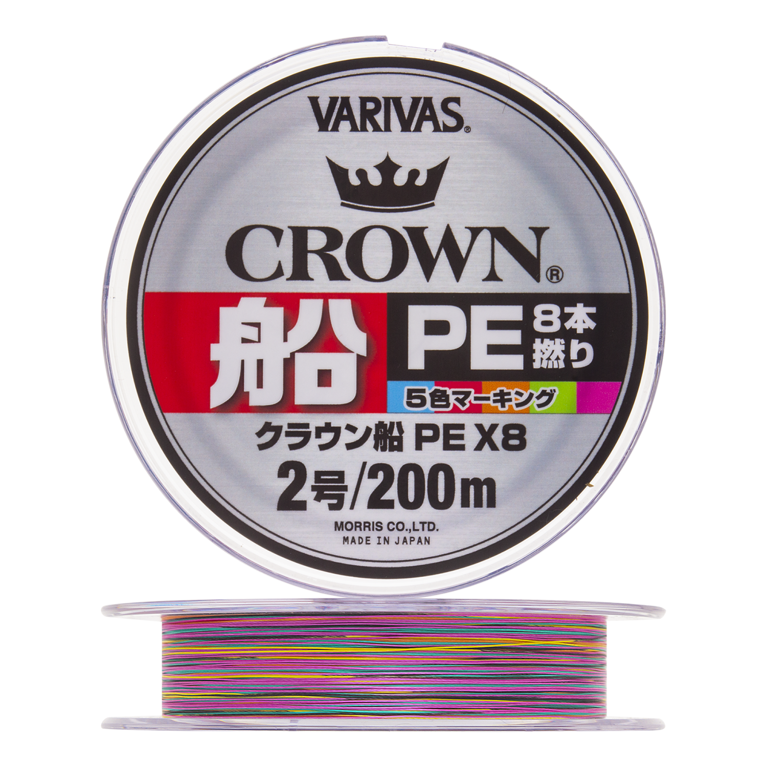 Шнур плетеный Varivas Crown Fune PE X8 #2 0,235мм 200м (5color)