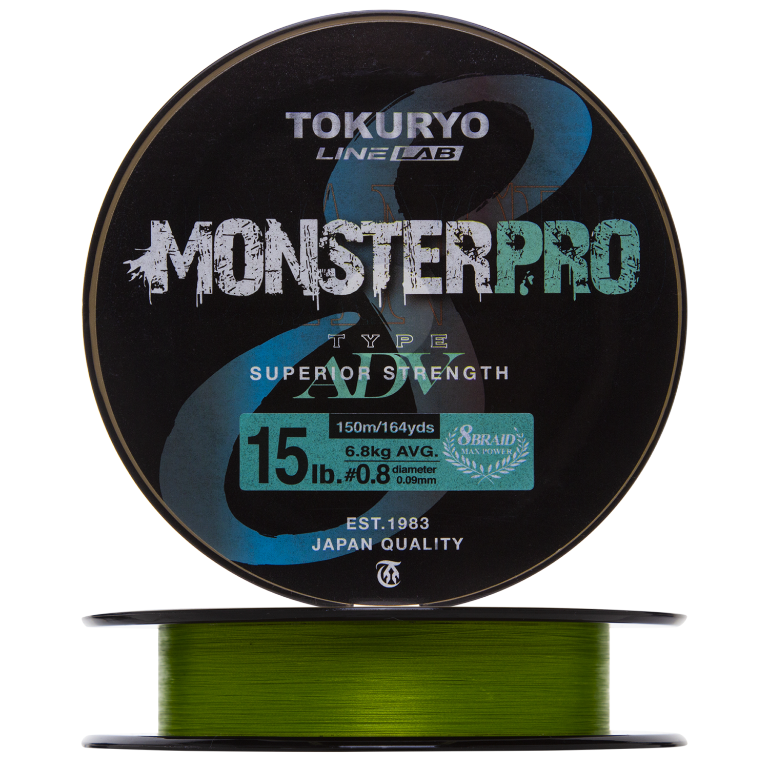 Шнур плетеный Tokuryo MonsterPro X8 PE #0,8 0,09мм 150м (light green)
