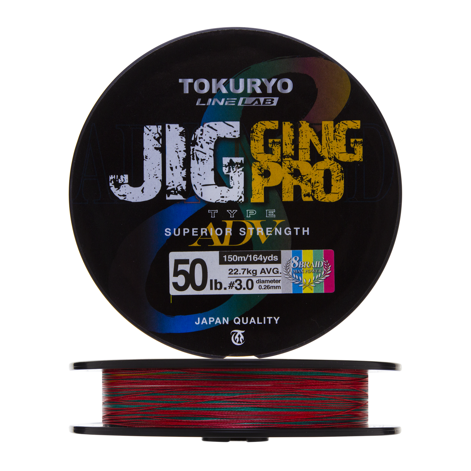 Шнур плетеный Tokuryo JiggingPro X8 PE #3,0 0,26мм 150м (5color)