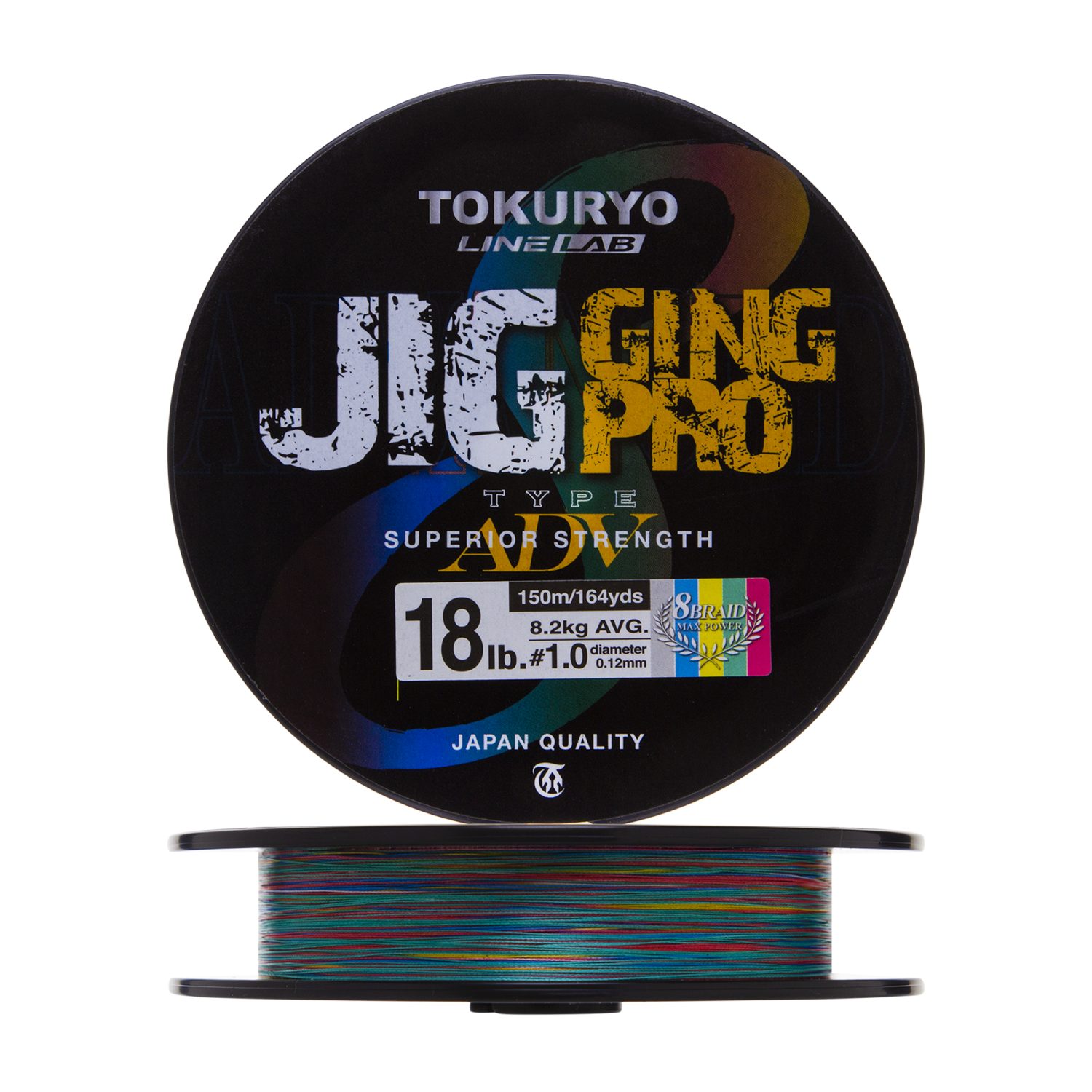 Шнур плетеный Tokuryo JiggingPro X8 PE #1,0 0,12мм 150м (5color)