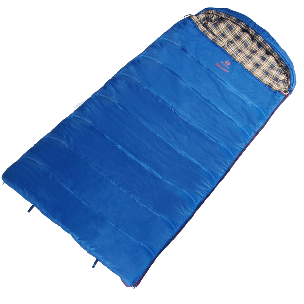 спальный мешок btrace broad левый серый синий Спальный мешок BTrace Broad правый серый/синий