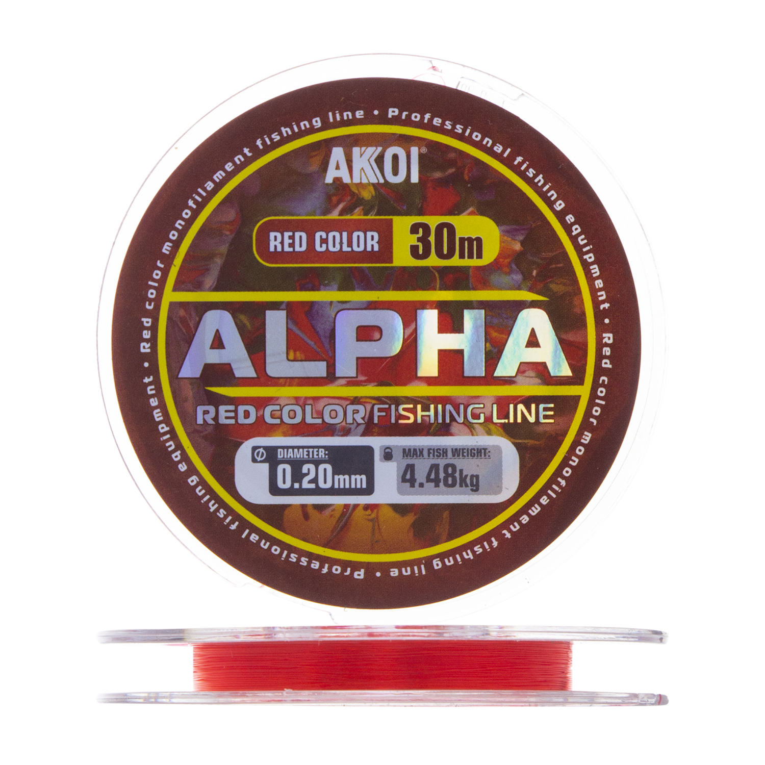 Леска монофильная Akkoi Alpha 0,20мм 30м (red)