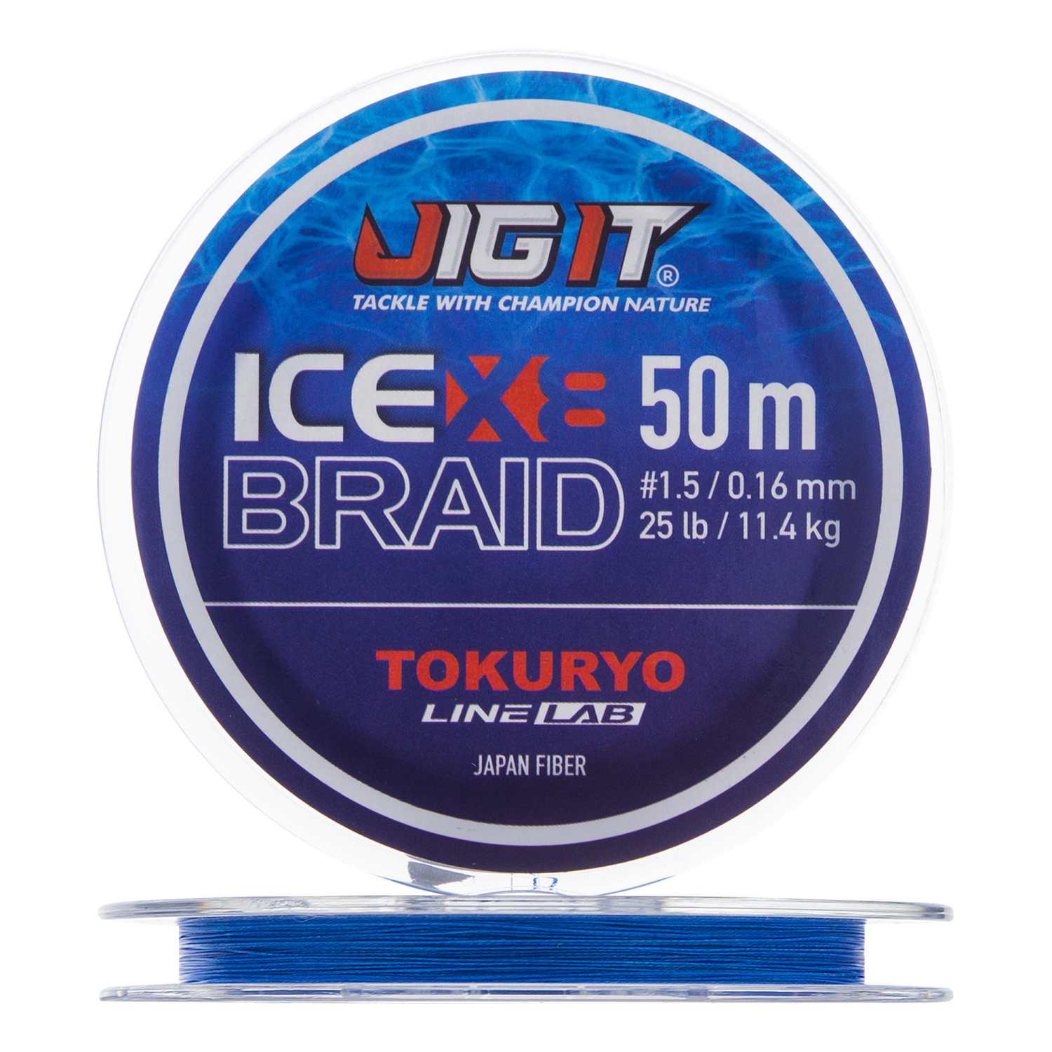 Шнур плетеный Jig It x Tokuryo Ice Braid X8 #1,5 0,16мм 50м (blue)