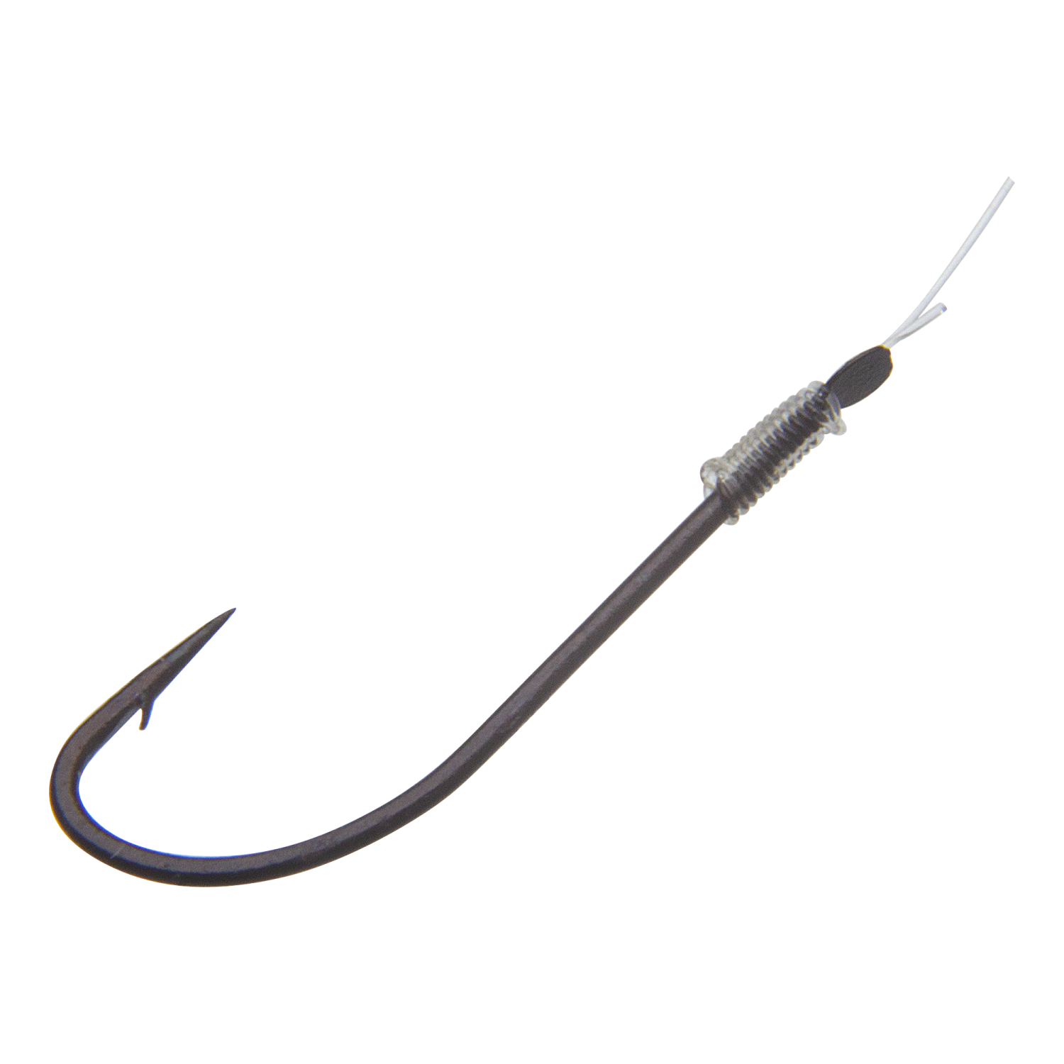 Крючок одинарный с поводком Garbolino Green Finish Hooks To Nylon #12 0,14мм (10шт)