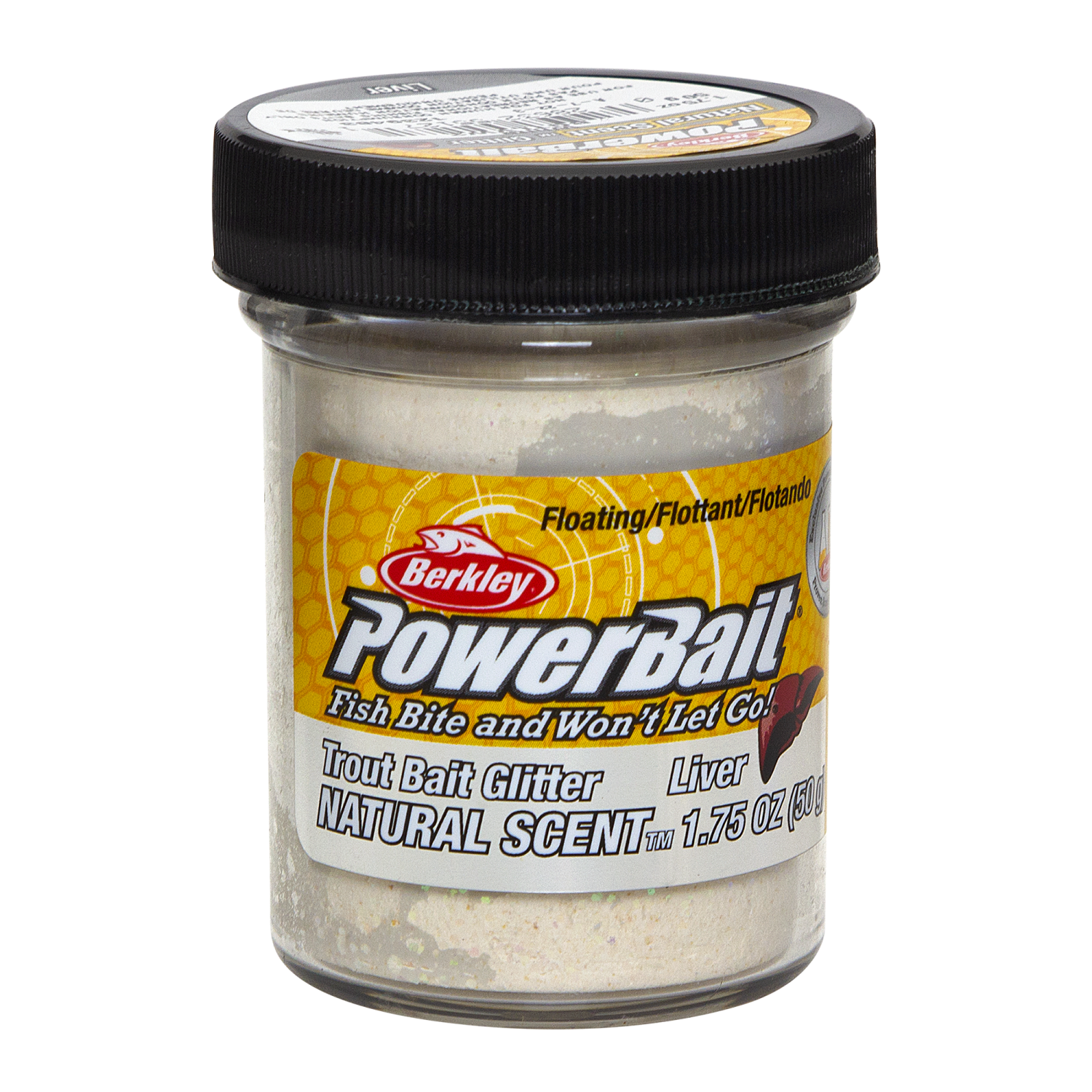 Паста форелевая Berkley PowerBait Natural Scent Glitter Trout Bait 50гр Liver #White