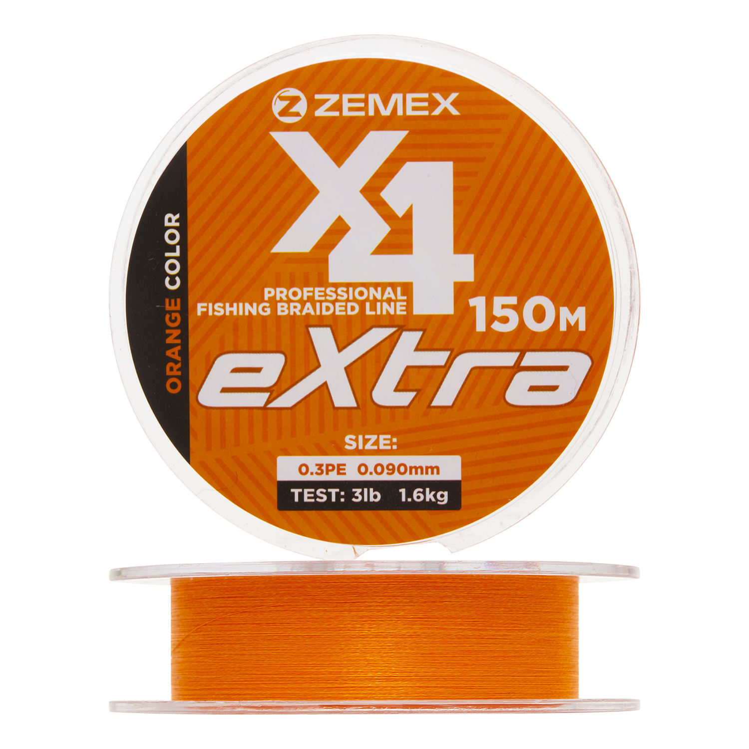 Шнур плетеный Zemex Extra X4 #0,3 0,090мм 150м (orange)