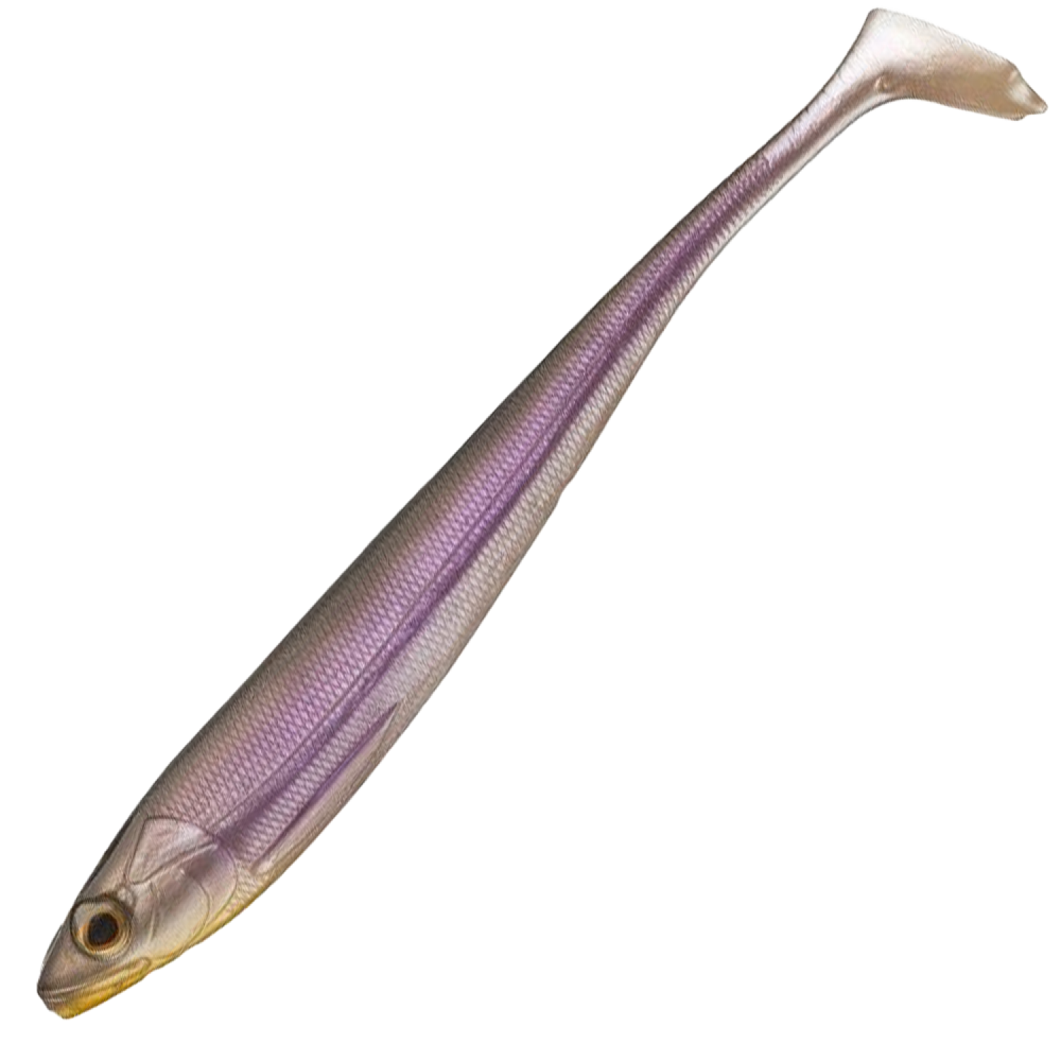 Приманка силиконовая огруженная Daiwa Tournament Duckfin Shad 20см #Purple Ghost