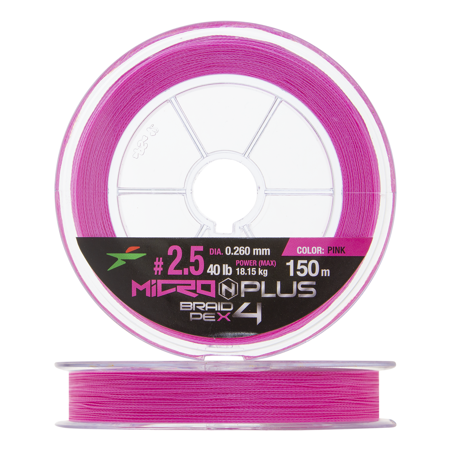 Шнур плетеный Intech Micron Plus PE X4 #2,5 0,260мм 150м (pink)