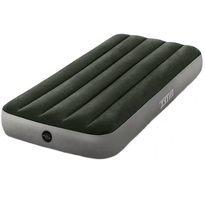 Матрас надувной кемпинговый Intex Downy Airbed 76х191х25см встроенный насос-лягушка