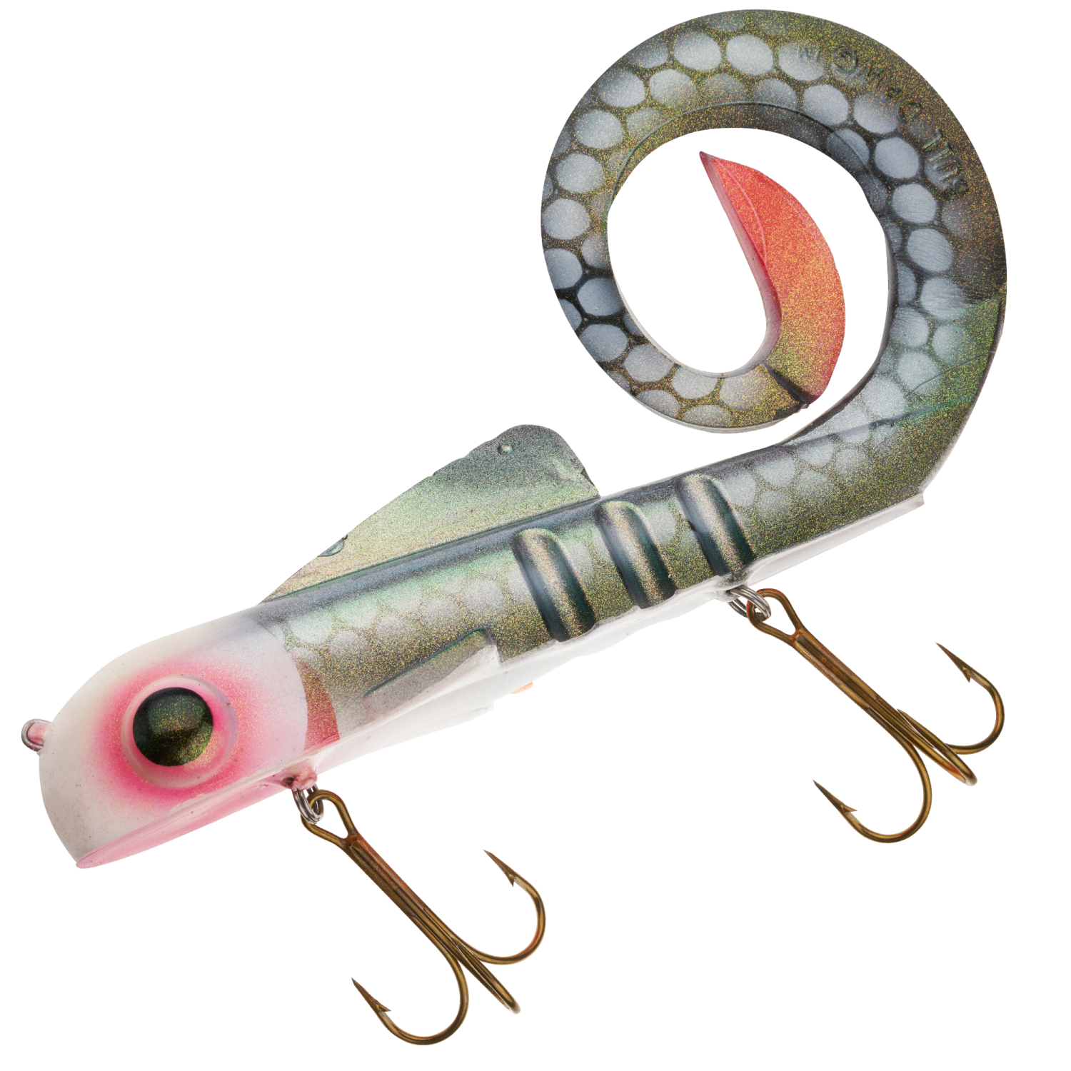 Приманка силиконовая Musky Innovations Custom Pro Magnum Bull Dawg Ultra Flash #Bleeding Albino Carp 2022 - 2 рис.