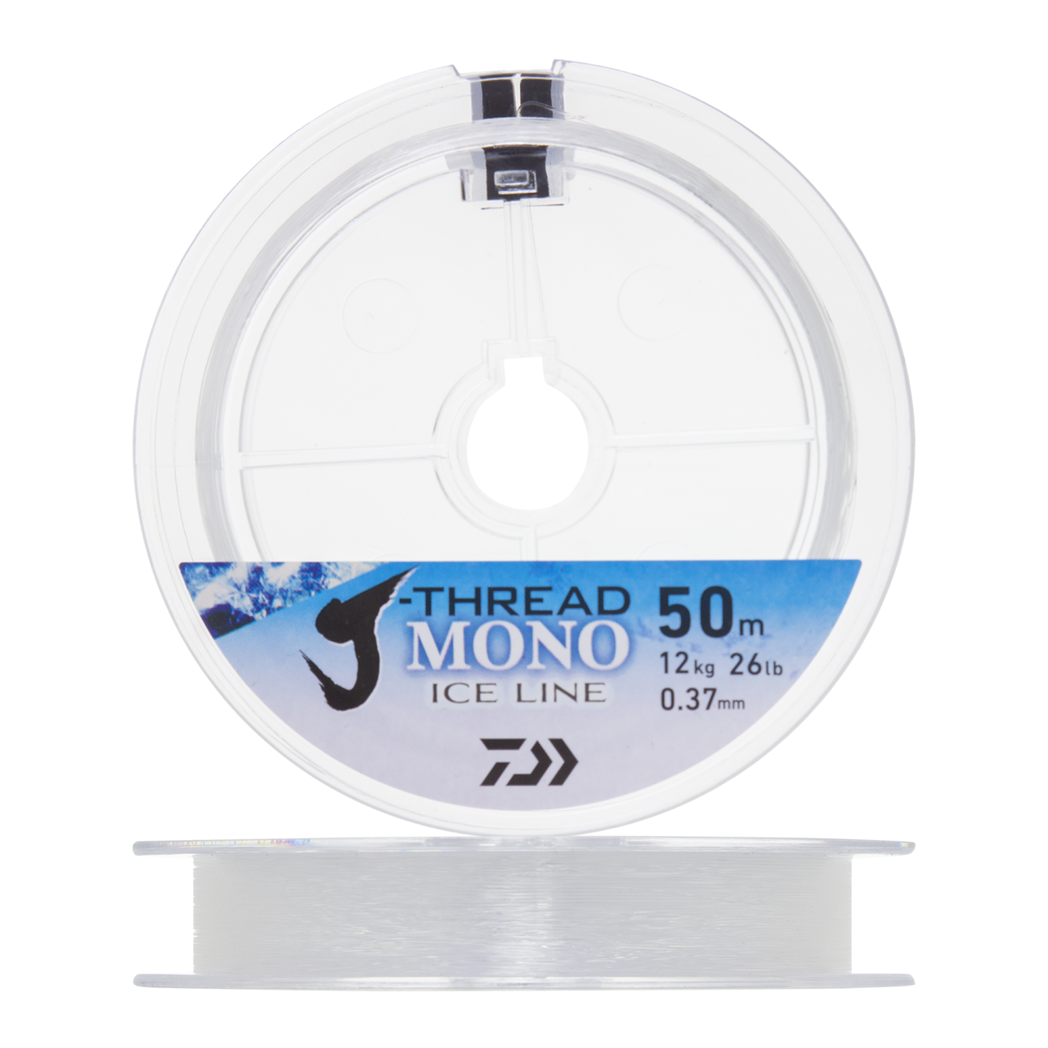 Леска монофильная Daiwa J-Thread Mono Ice Line 0,37мм 50м (clear) леска daiwa j thread mono ice line 50m 0 19mm