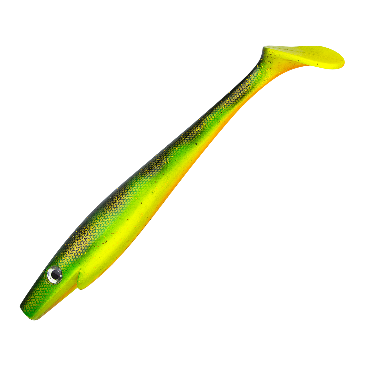 Приманка силиконовая Strike Pro Pig Shad Giant 260мм #C039 Orange Belly Perch - 2 рис.