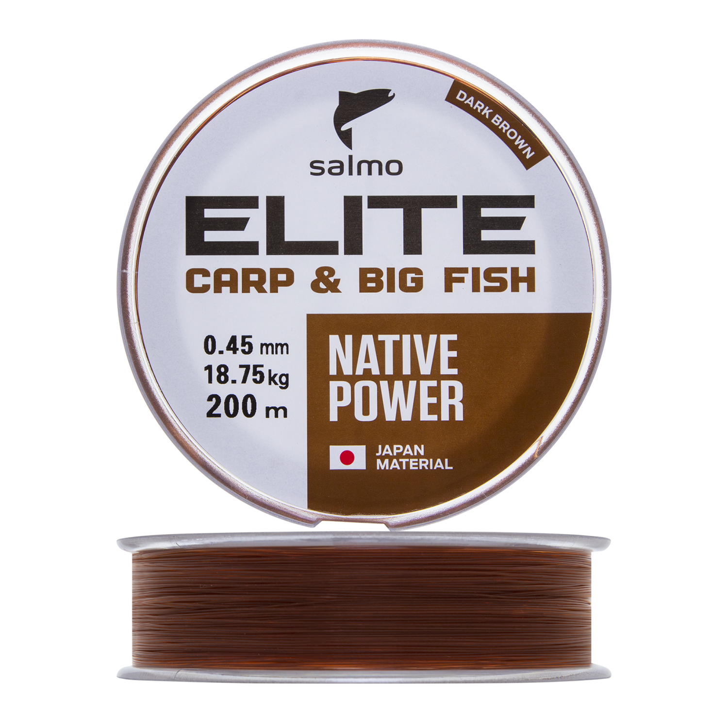 Леска монофильная Salmo Elite Carp & Big Fish 0,45мм 200м (brown)