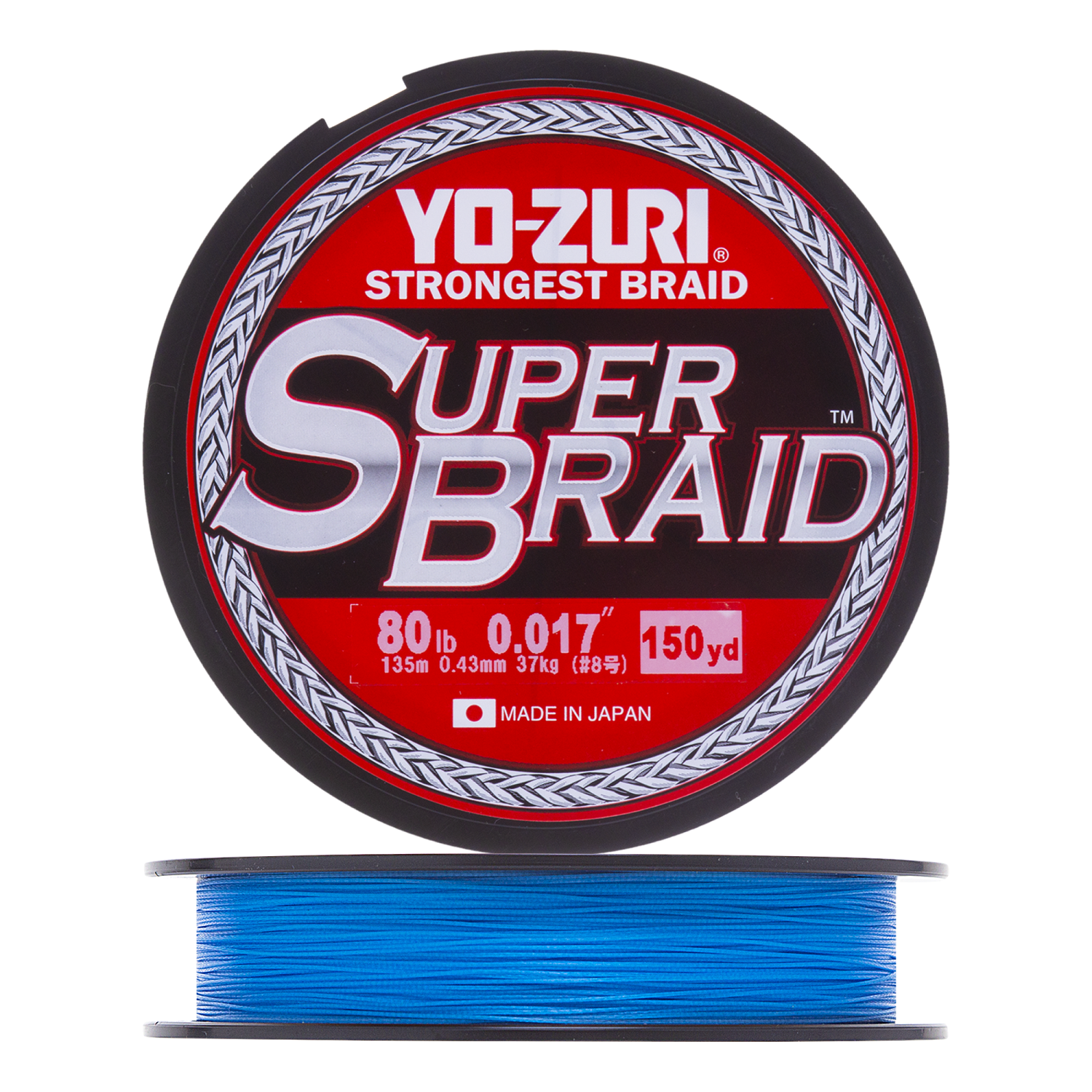 Шнур плетеный Yo-Zuri PE Superbraid 80Lb 0,43мм 135м (blue)