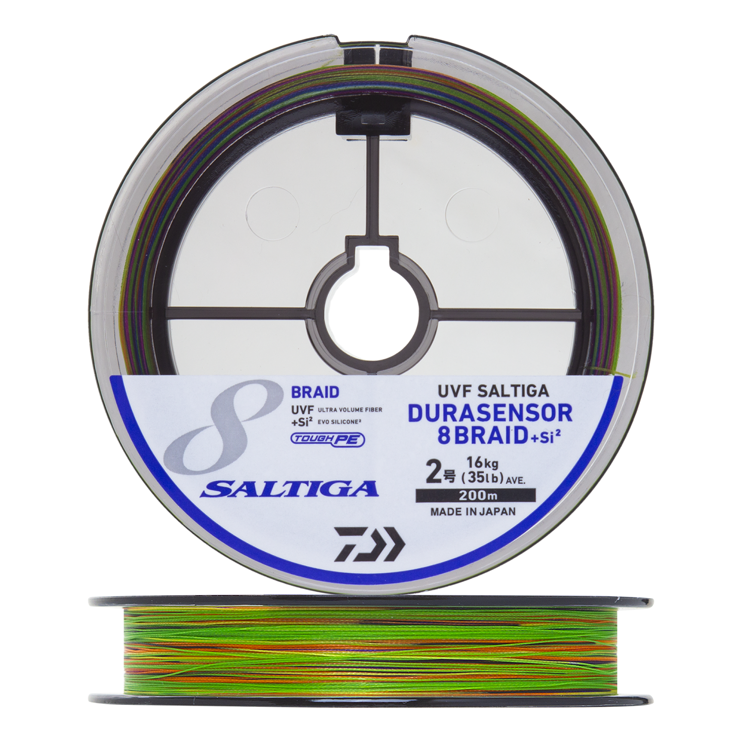 Шнур плетеный Daiwa UVF PE Saltiga DuraSensor X8 +Si2 #2,0 0,235мм 200м (multicolor)
