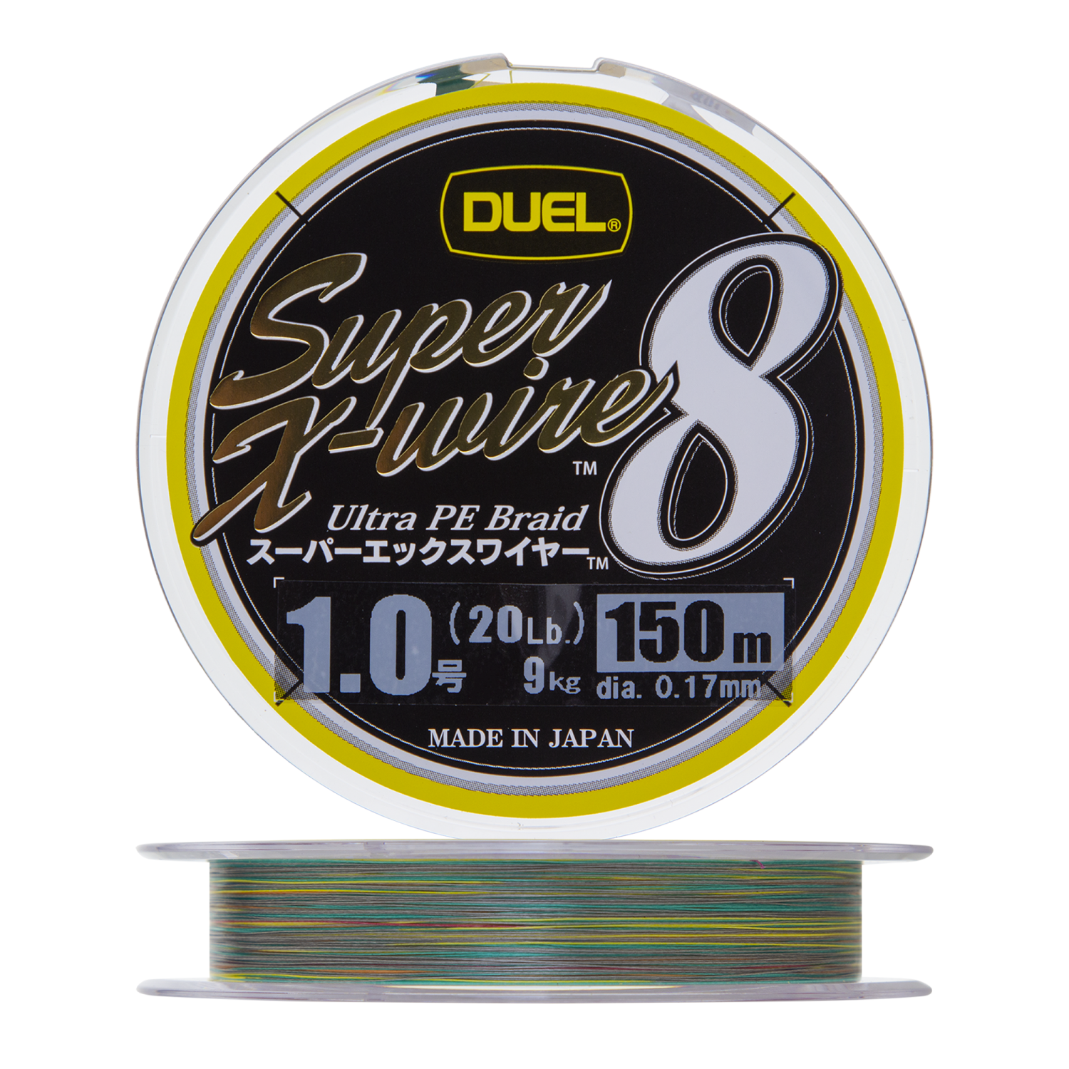 Шнур плетеный Duel PE Super X-Wire 8 #1 0,17мм 150м (5color-Yellow marking)