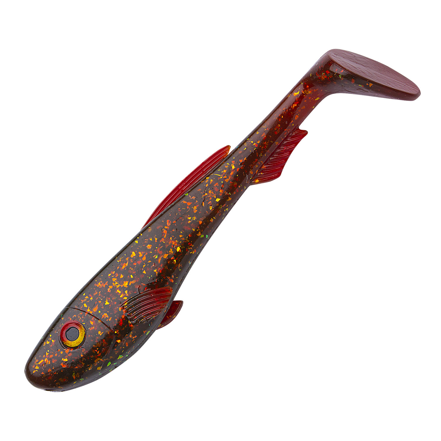 Приманка силиконовая Abu Garcia Beast Paddle Tail 17см (6,5") #Lava Motoroil
