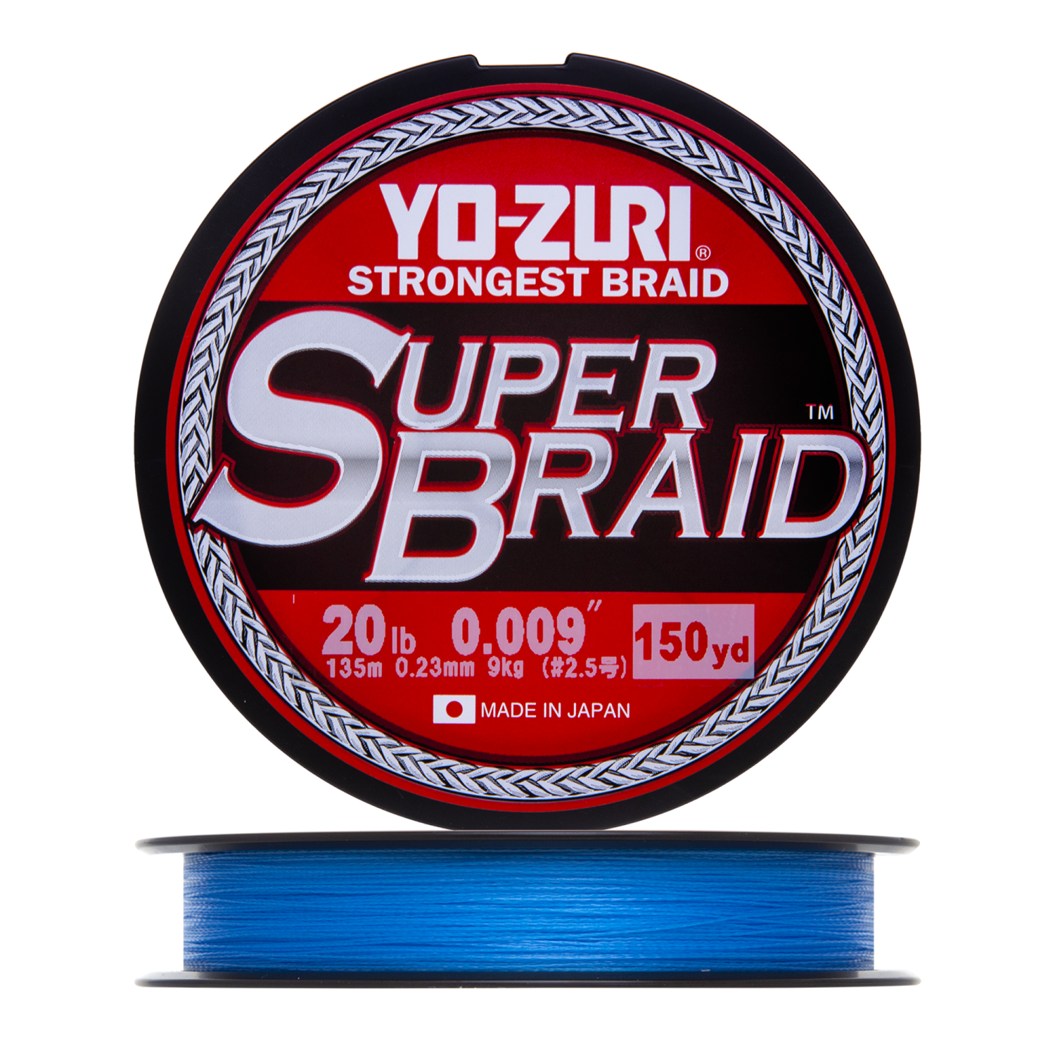 Шнур плетеный Yo-Zuri PE Superbraid 20Lb 0,23мм 135м (blue)
