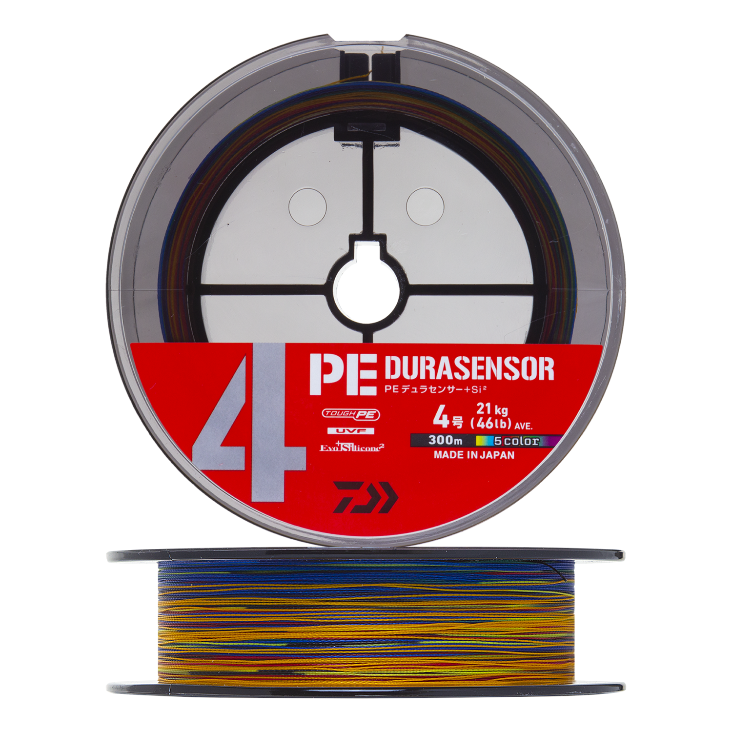 Шнур плетеный Daiwa UVF PE DuraSensor X4 +Si2 #4,0 0,330мм 300м (5color)