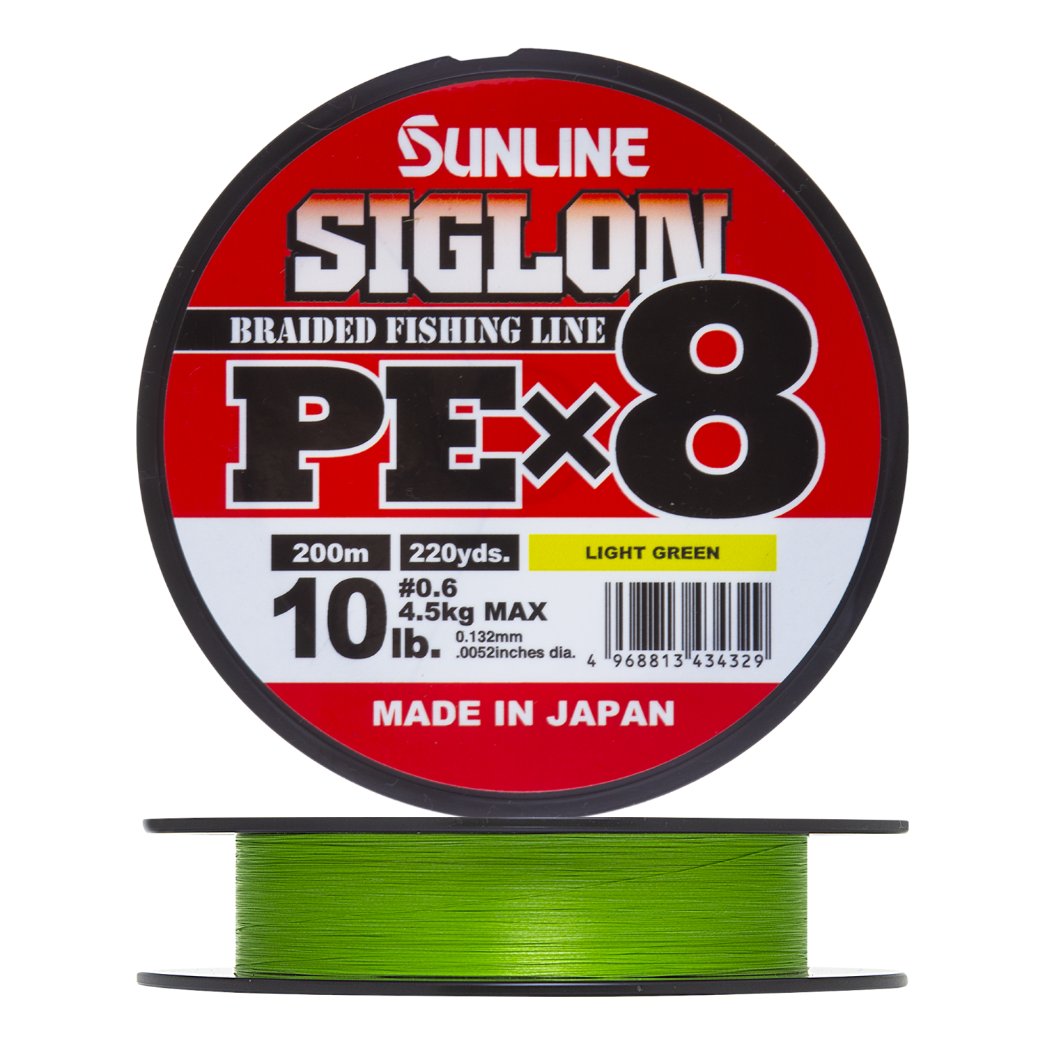 Шнур плетеный Sunline Siglon PE X8 #0,6 0,132мм 200м (light green)