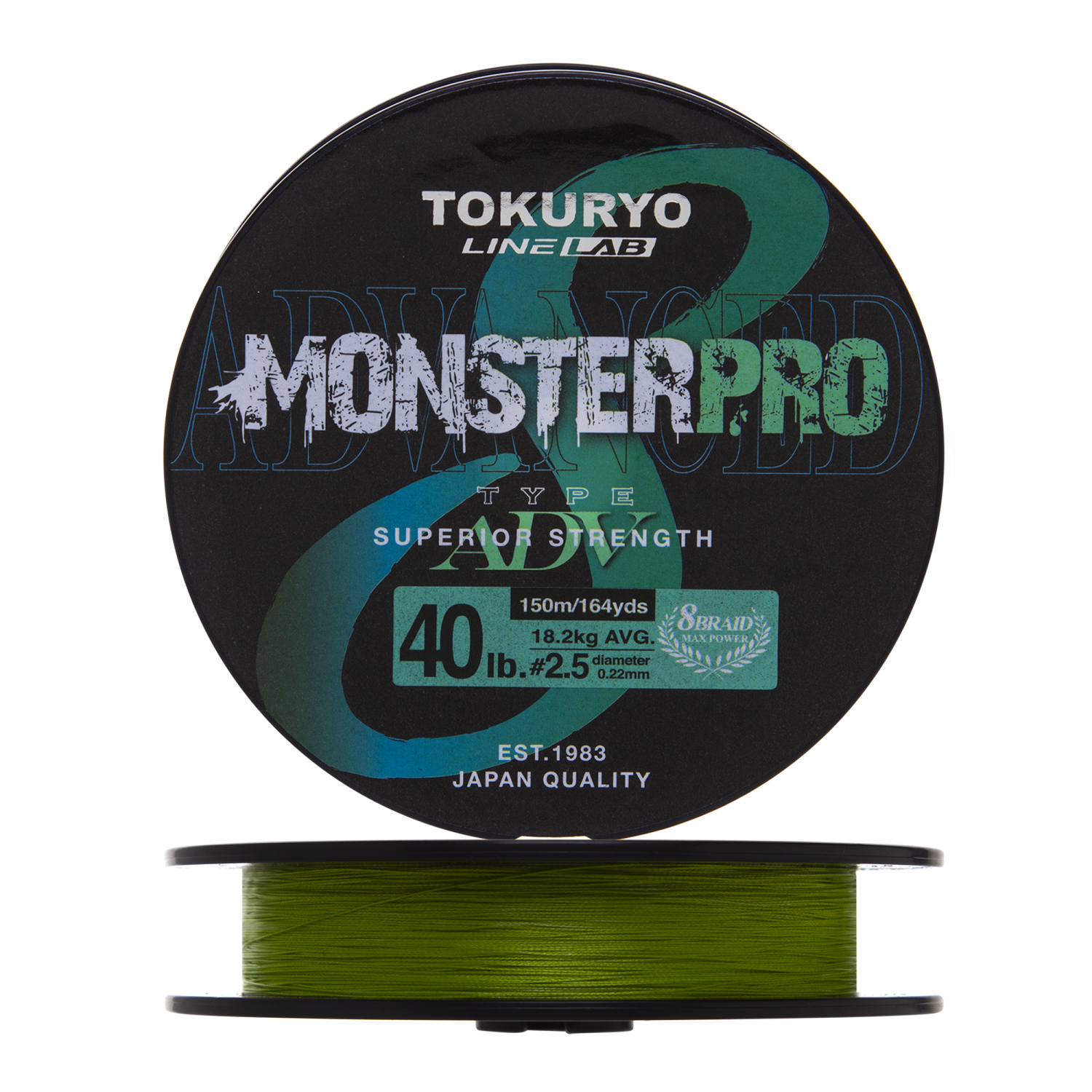 Шнур плетеный Tokuryo MonsterPro X8 PE #2,5 0,22мм 150м (light green)
