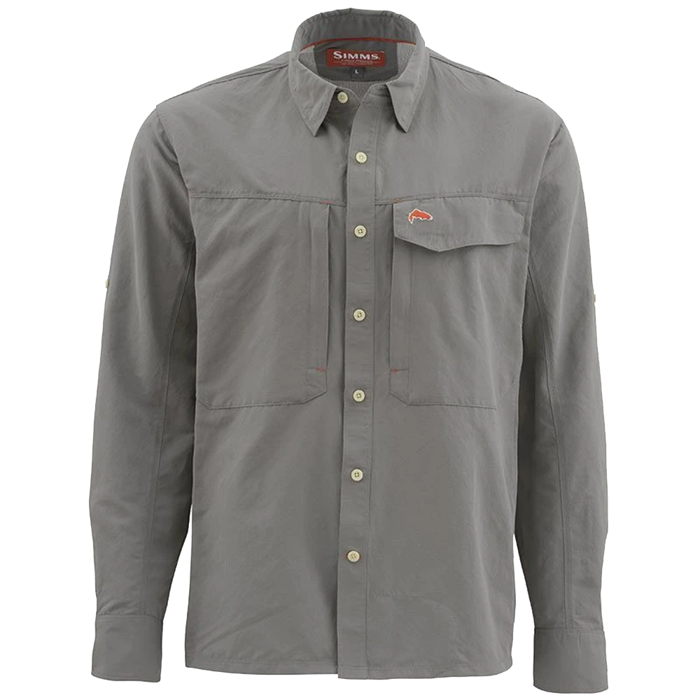 Рубашка Simms Guide LS Shirt - Solid M Pewter