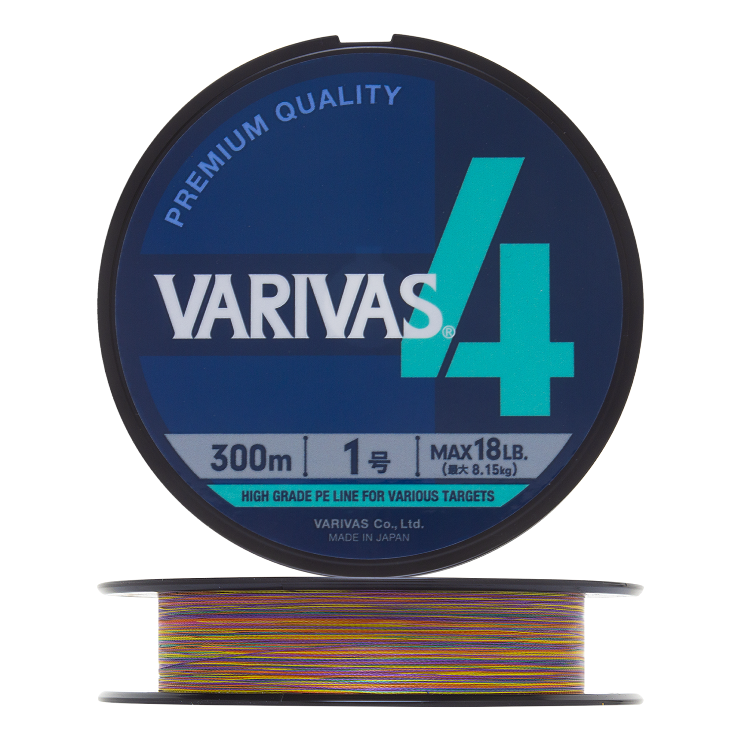 Шнур плетеный Varivas 4 PE Marking #1 0,165мм 300м (multicolor)