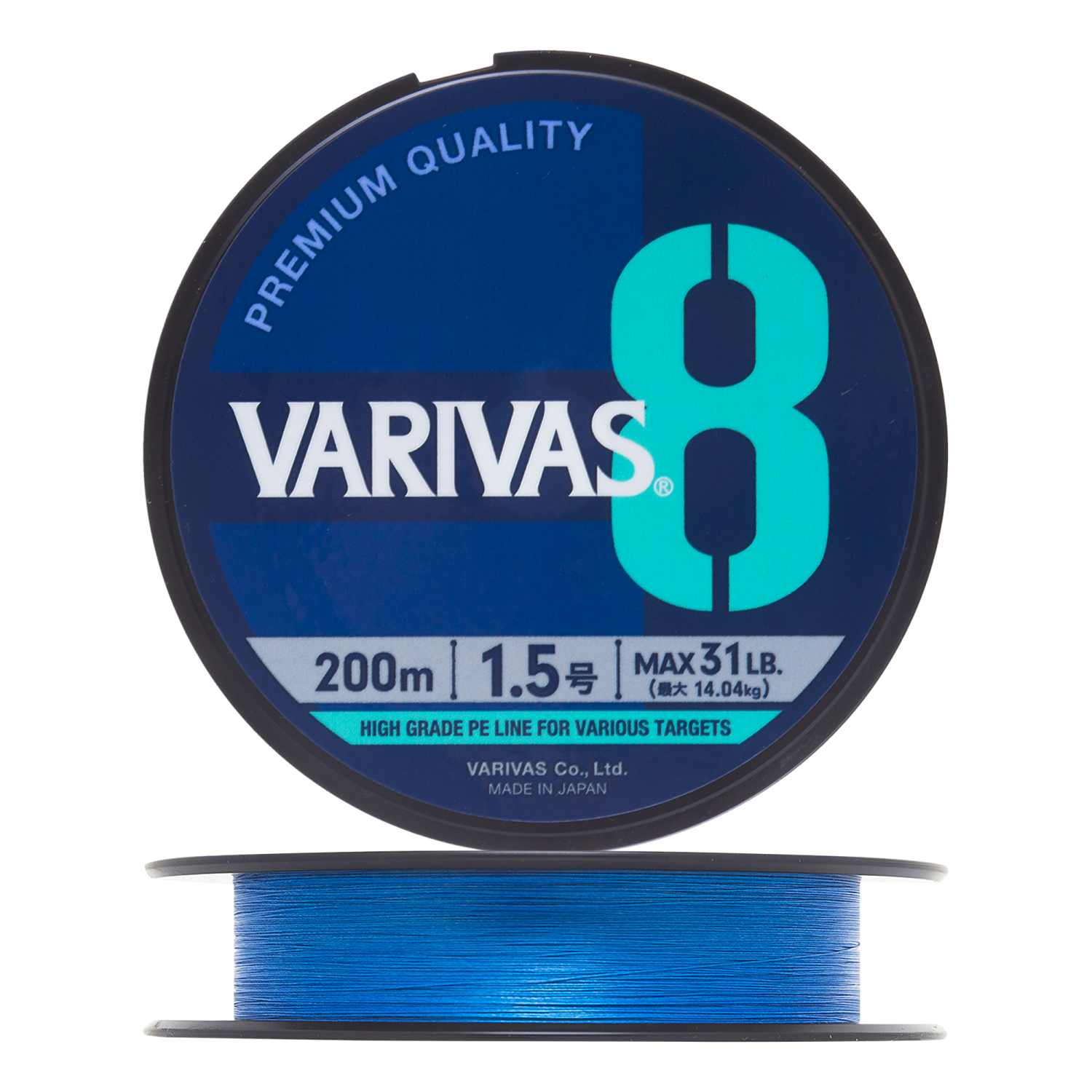 Шнур плетеный Varivas X8 #1,5 0,205мм 200м (ocean blue)